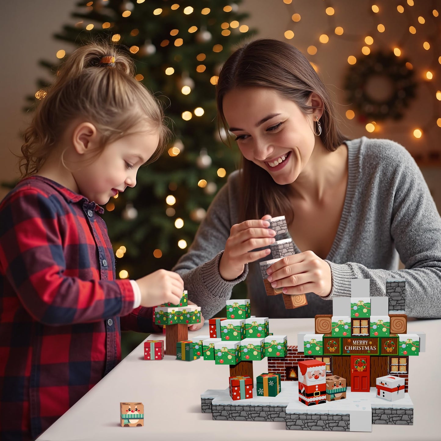 Timetome Magnetic Blocks – 150-Piece Christmas STEM Building Set for Kids Aged 3-10