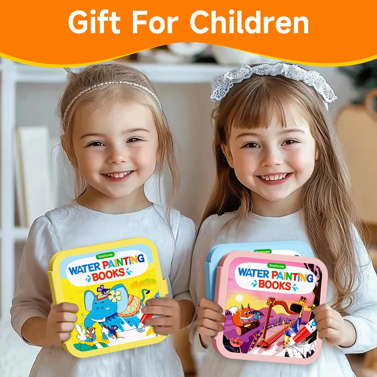 Timetome 3-Pack Reusable Water Painting Books for Kids – No-Mess Color Reveal