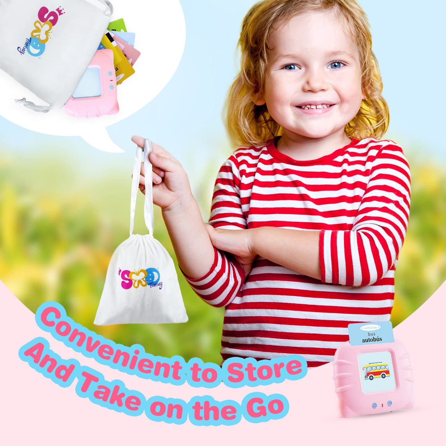TimingSXD 161 Cards: Bilingual Spanish & English Flash Cards for Kids — ABC, Numbers, Colors, Shapes
