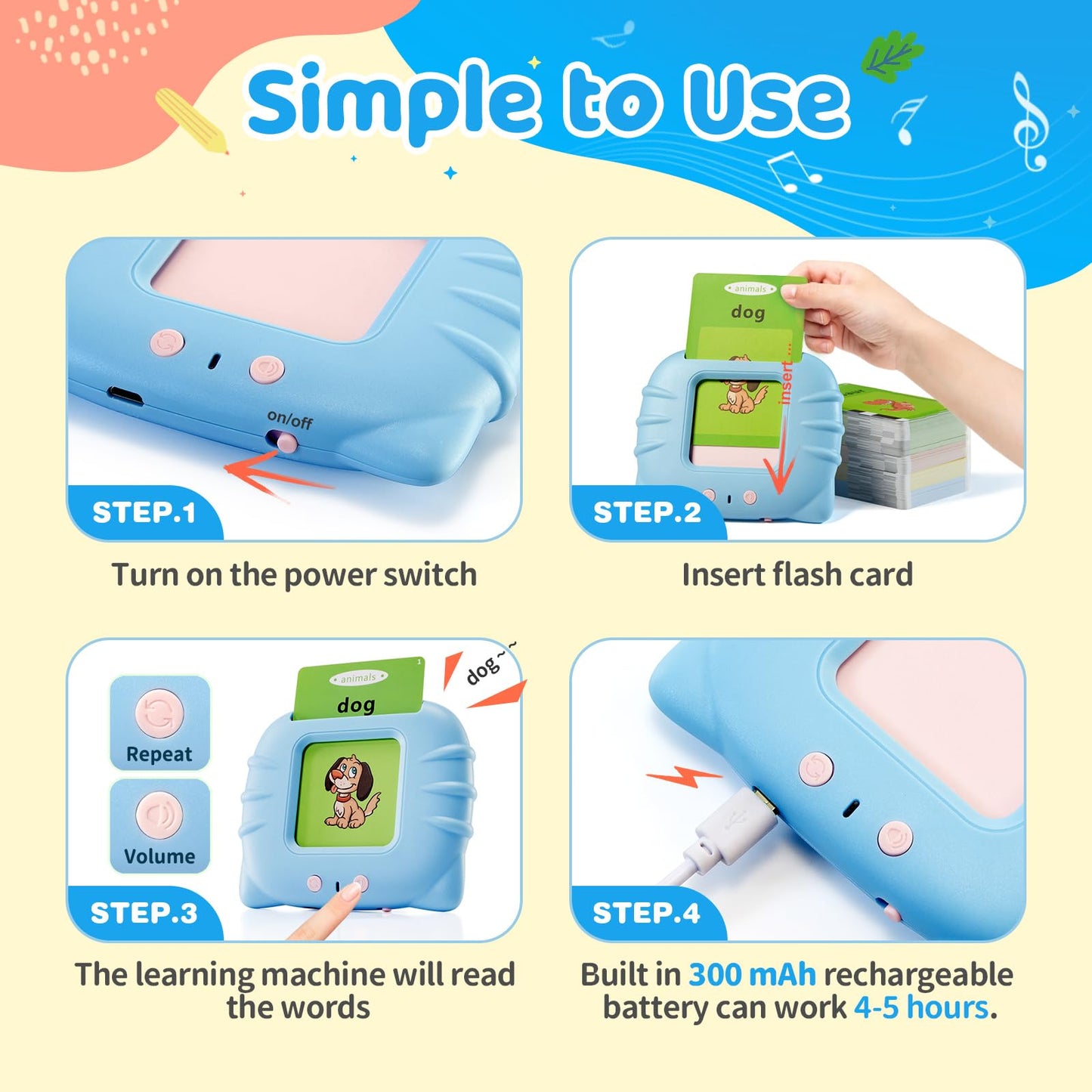 TimingSXD Bilingual French & English Flash Cards for Toddlers (Ages 2+)