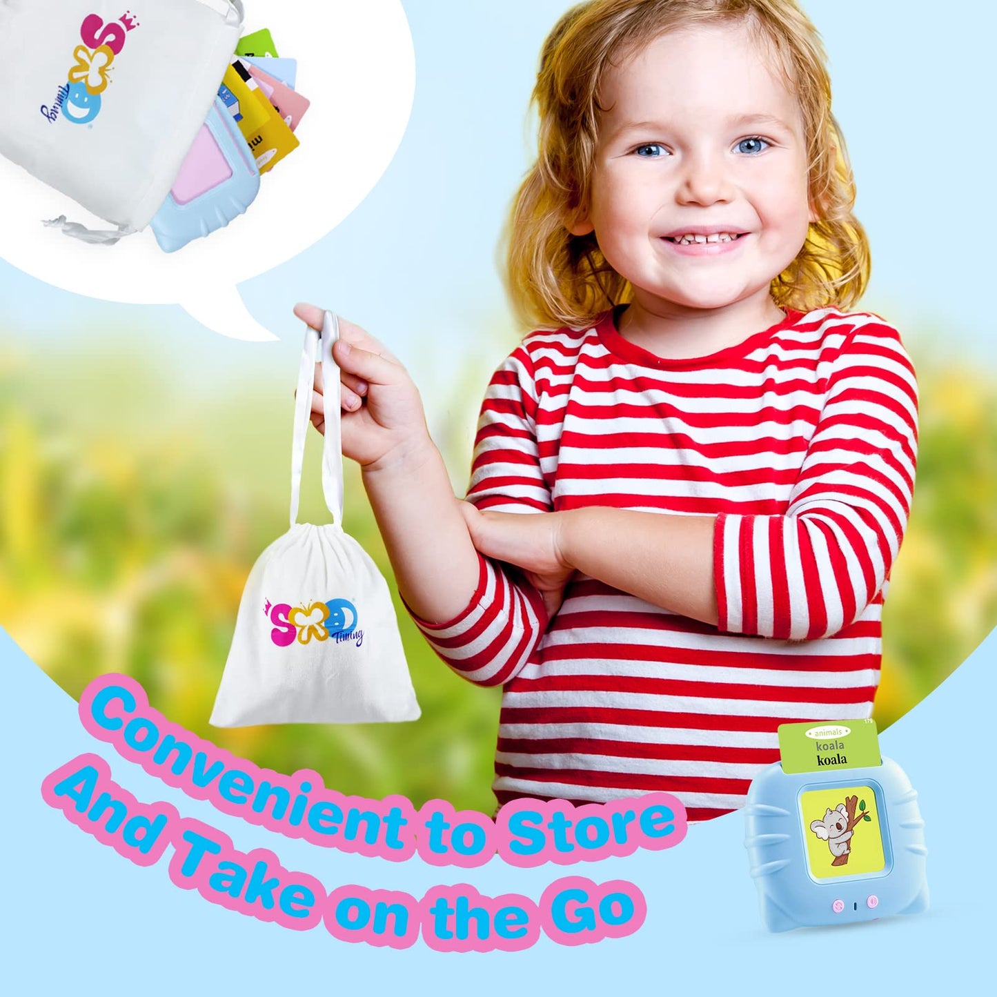 TimingSXD Spanish-English Bilingual Flash Cards for Kids | ABC, Numbers, Colors, Shapes (Ages 2+)