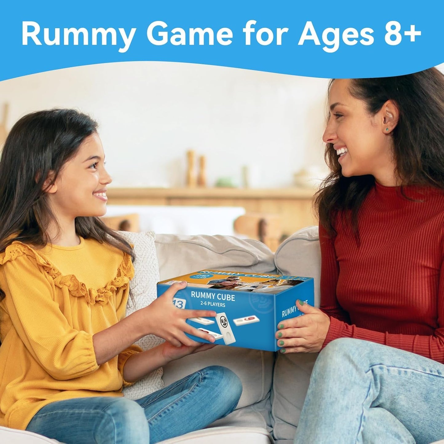Timissu Rummy Cube 6-Player Edition – 160 Tiles, Wooden Racks, Travel Case