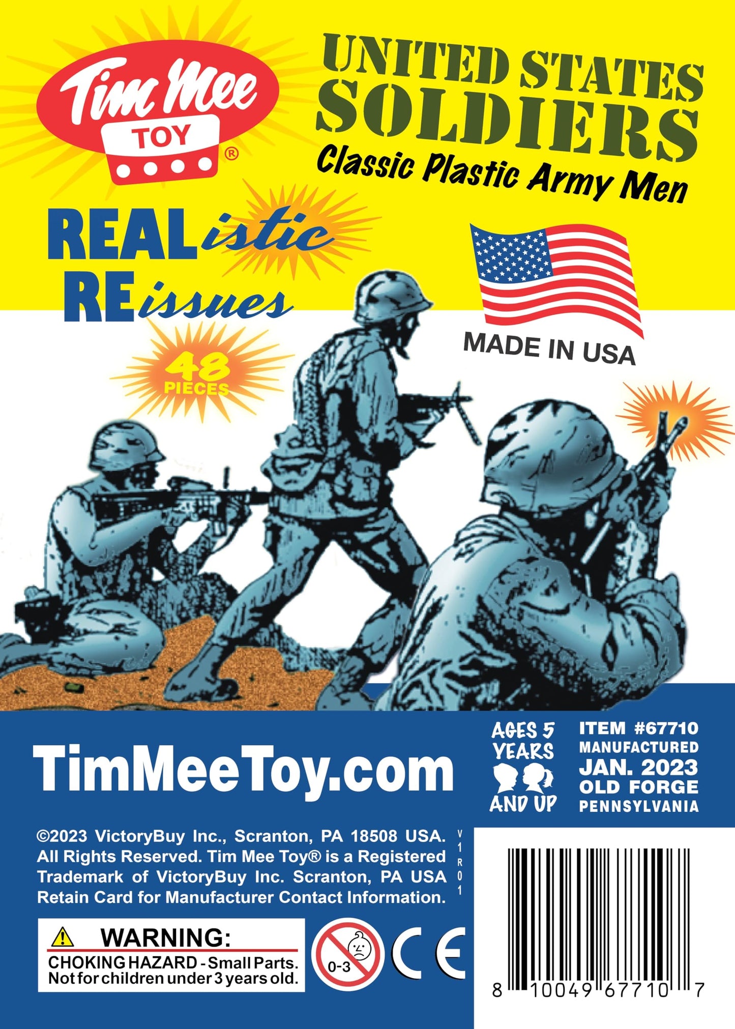 TimMee Plastic Army Men – Powder Blue 48pc Toy Soldiers (USA Made)