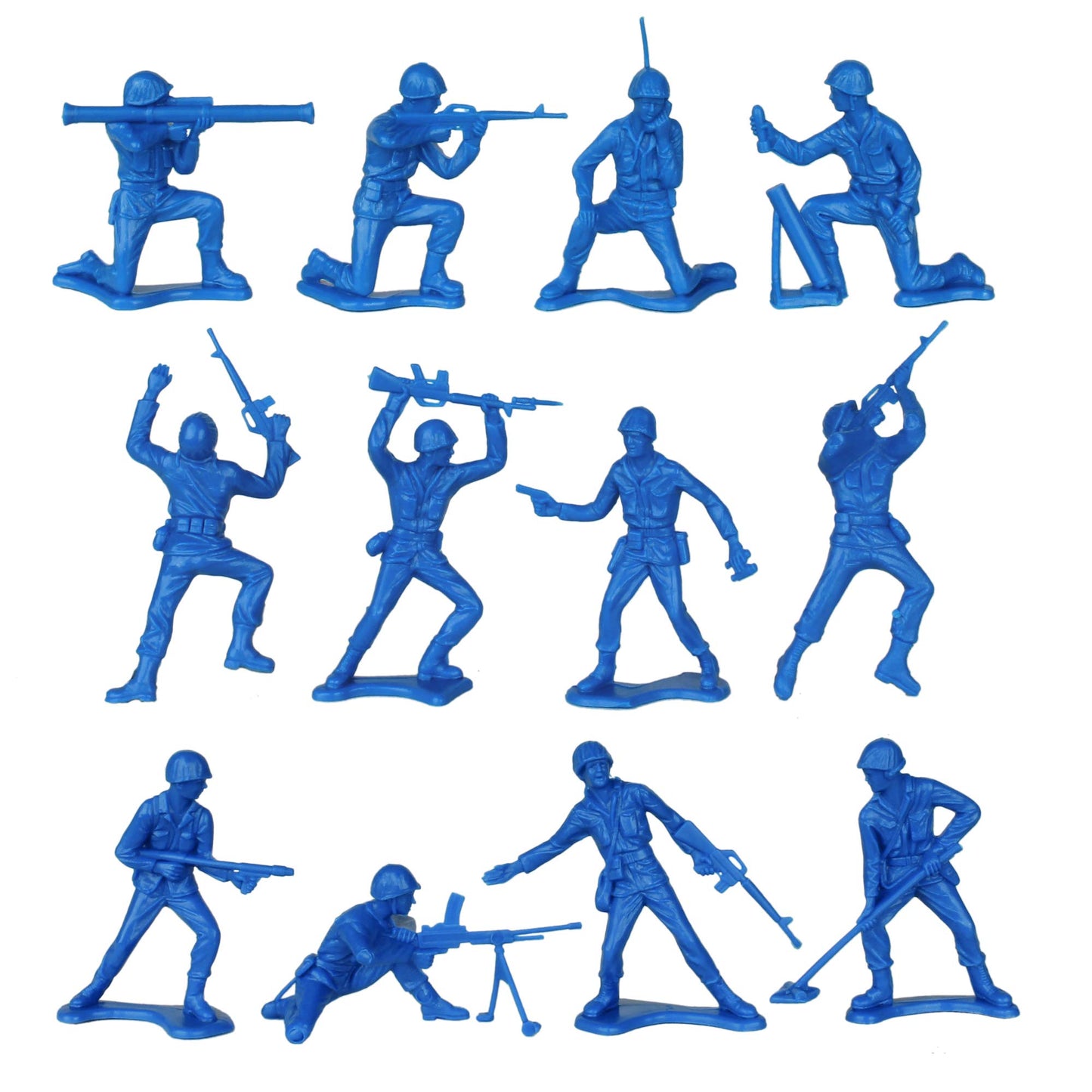 TimMee Plastic Army Men - 72pc Red White & Blue US-Made Soldiers