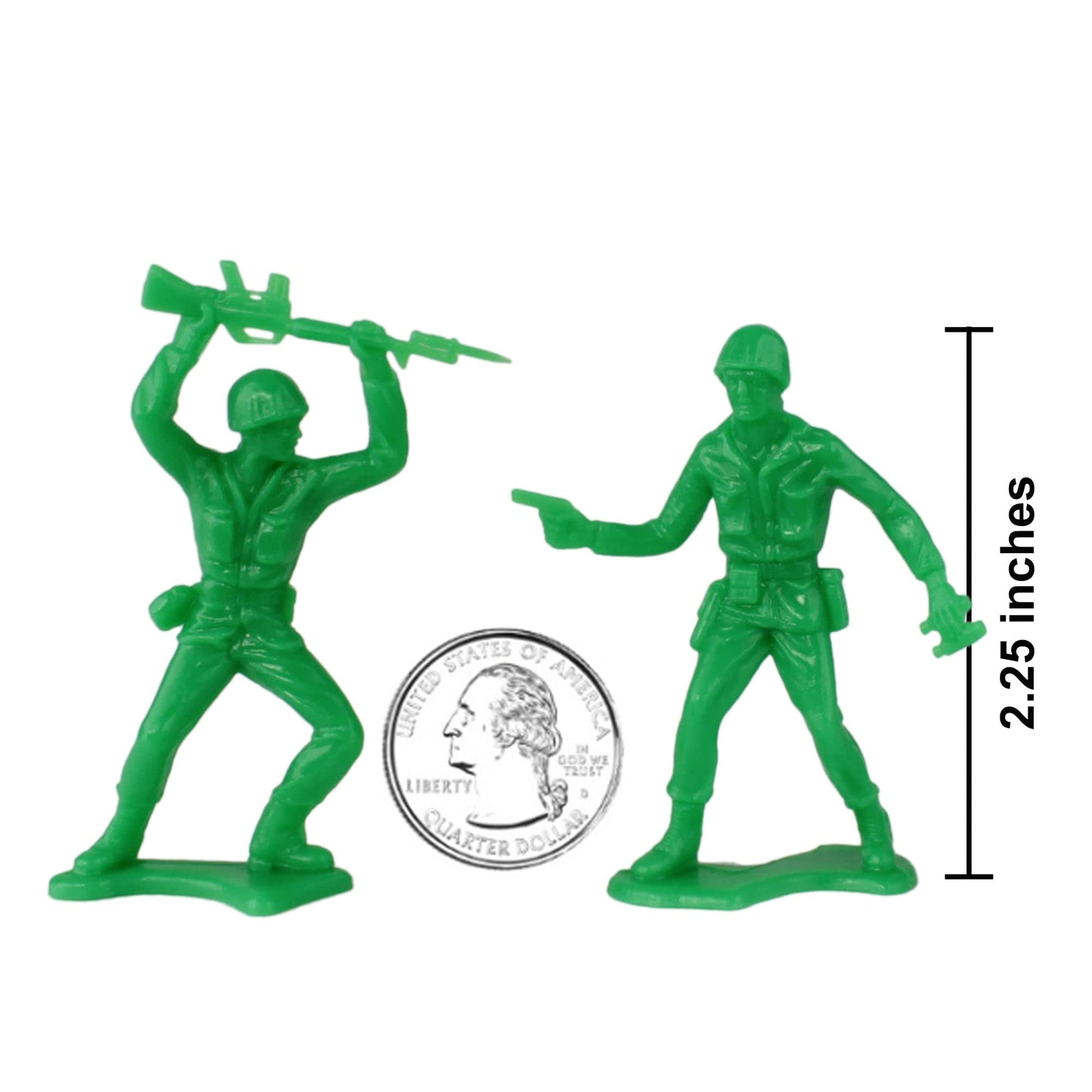TimMee Plastic Army Men - Green 48pc Toy Soldier Figures | Made in USA