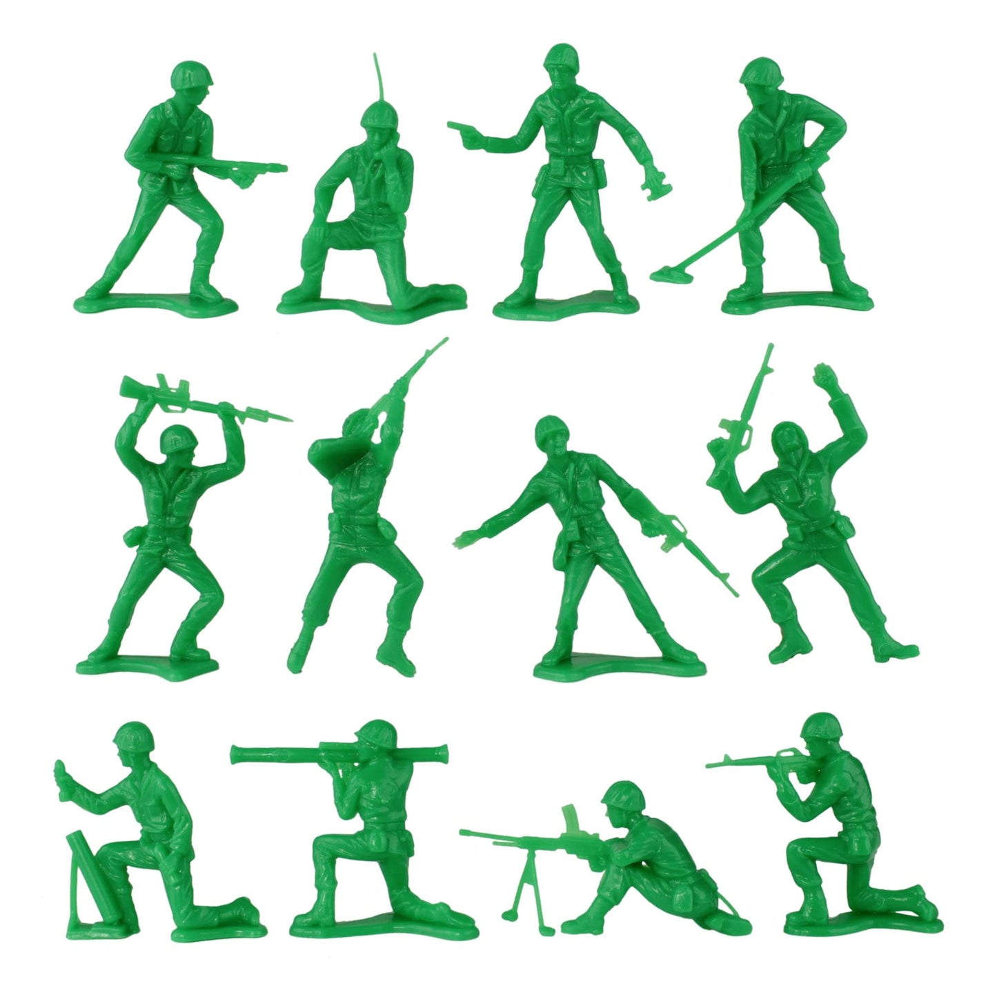 TimMee Plastic Army Men - Green 48pc Toy Soldier Figures | Made in USA