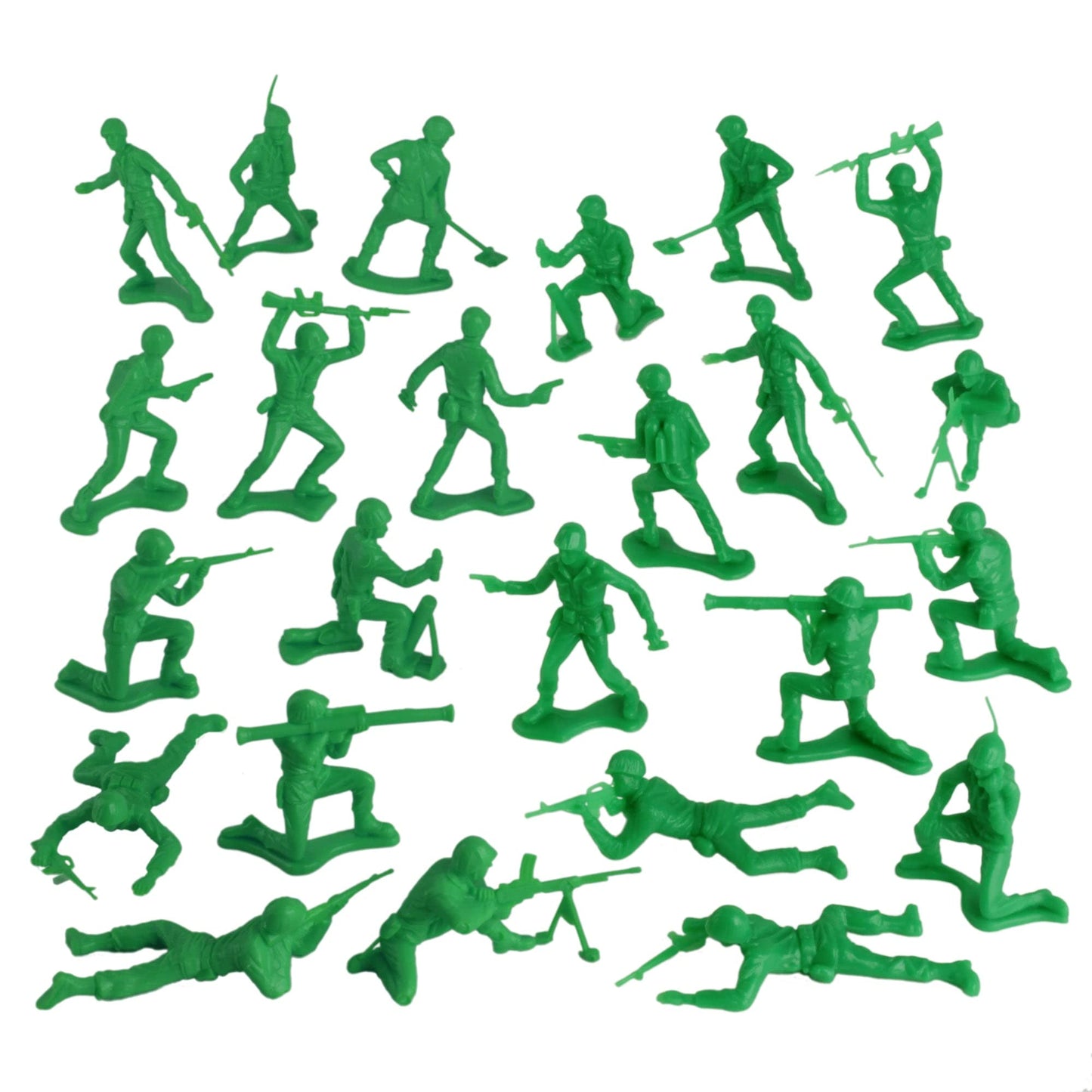 TimMee Plastic Army Men - Green 48pc Toy Soldier Figures | Made in USA
