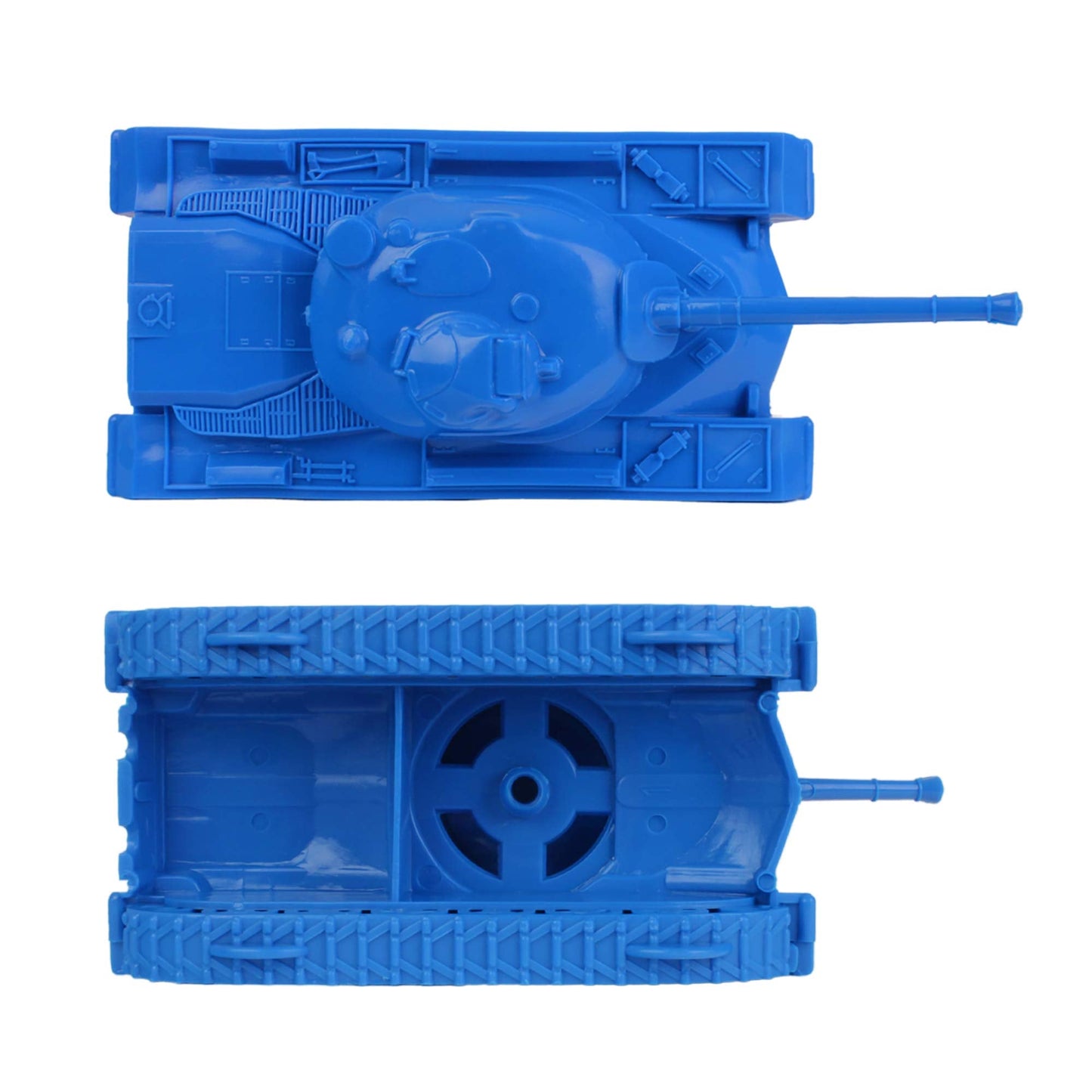 TimMee Toy Tanks for Plastic Army Men - Blue WW2 M48 Patton 3-Piece Set - Made in USA