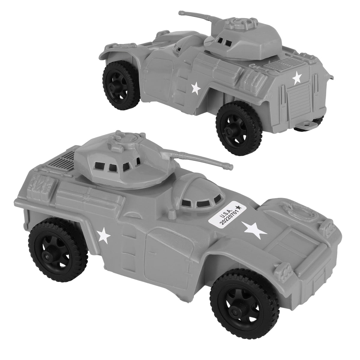 Tim Mee Toy Recon Patrol Armored Cars – Gray, 6.25in, 1:32 Scale