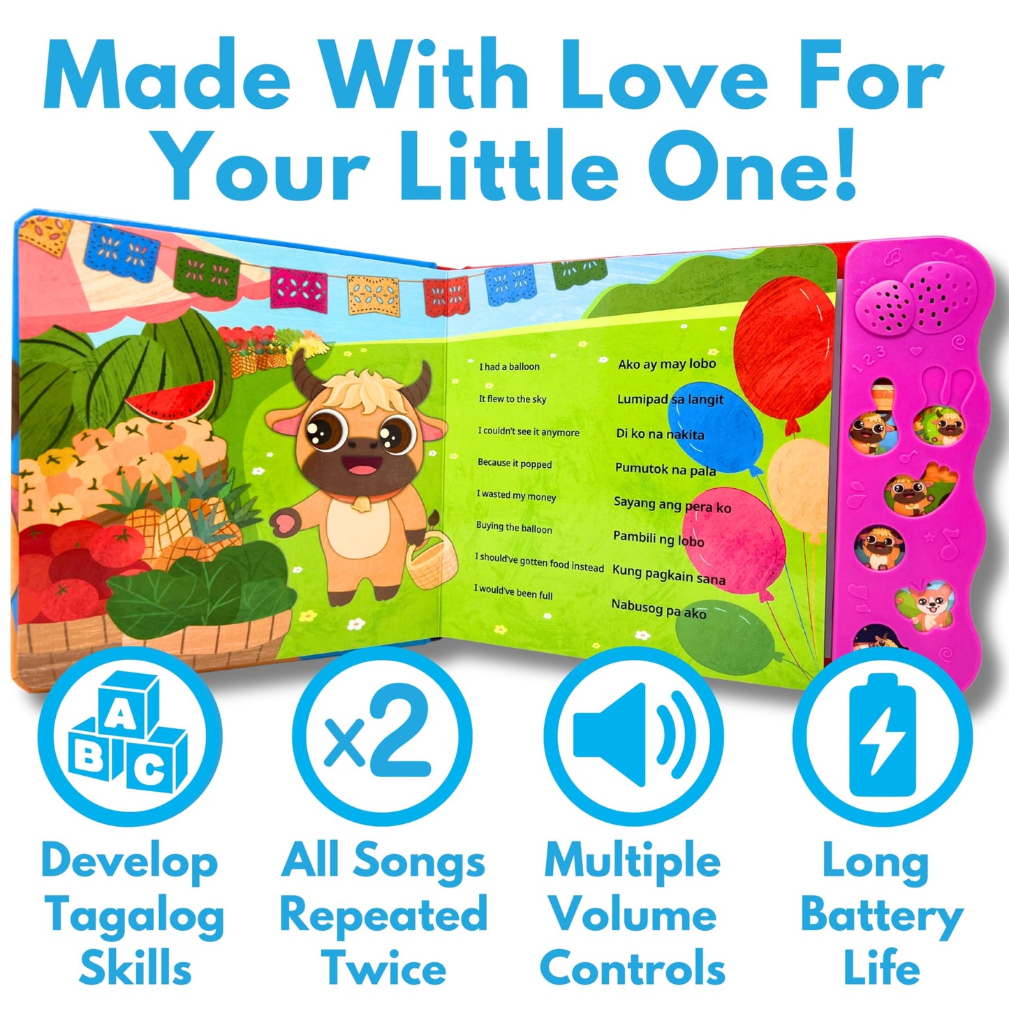 Tagalog Books for Kids Vol. 1 – Tin Tin Learns Tagalog: Songs in Tagalog & English