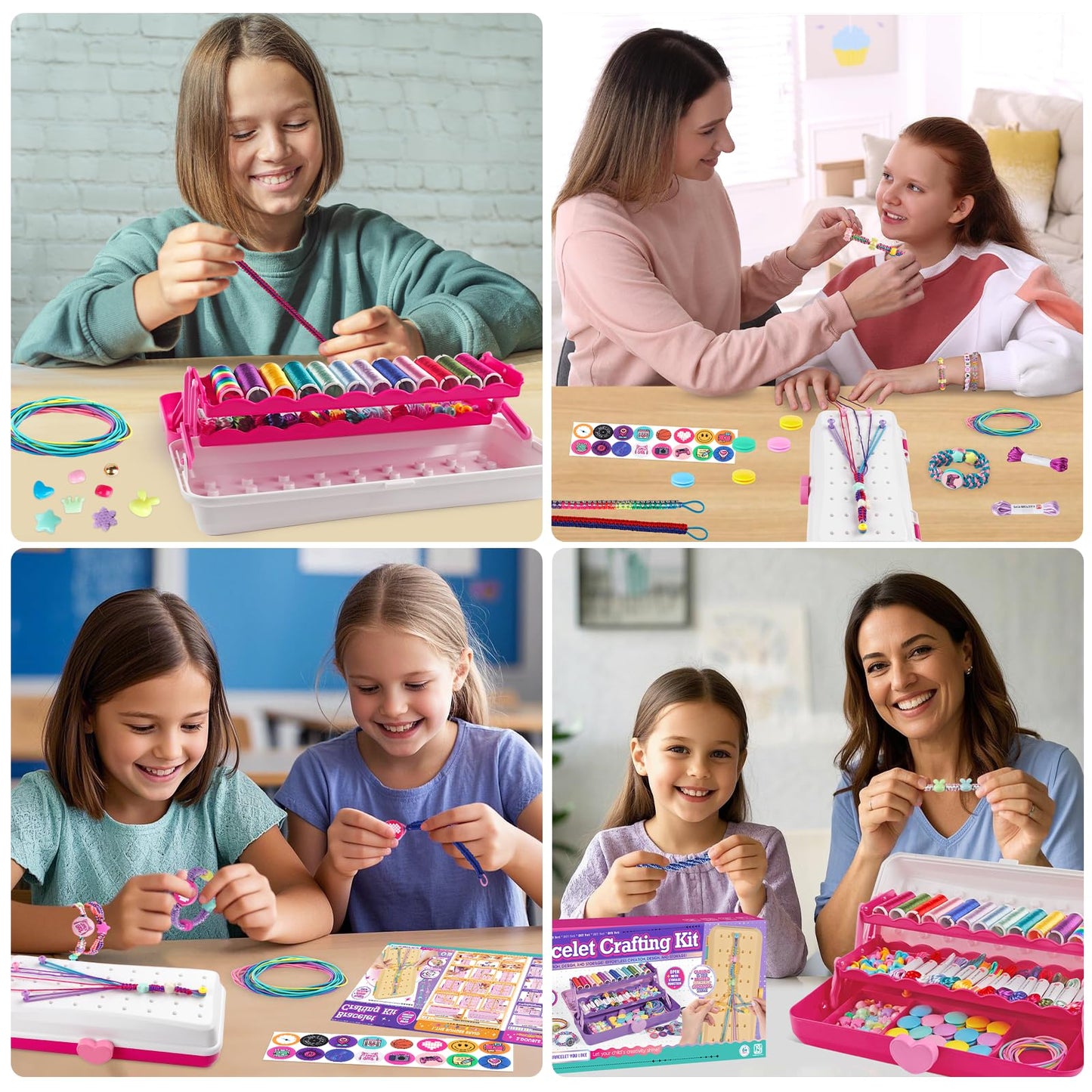 TingingYuli Friendship Bracelet Making Kit with Storage Box — DIY Crafts for Girls Aged 8–12