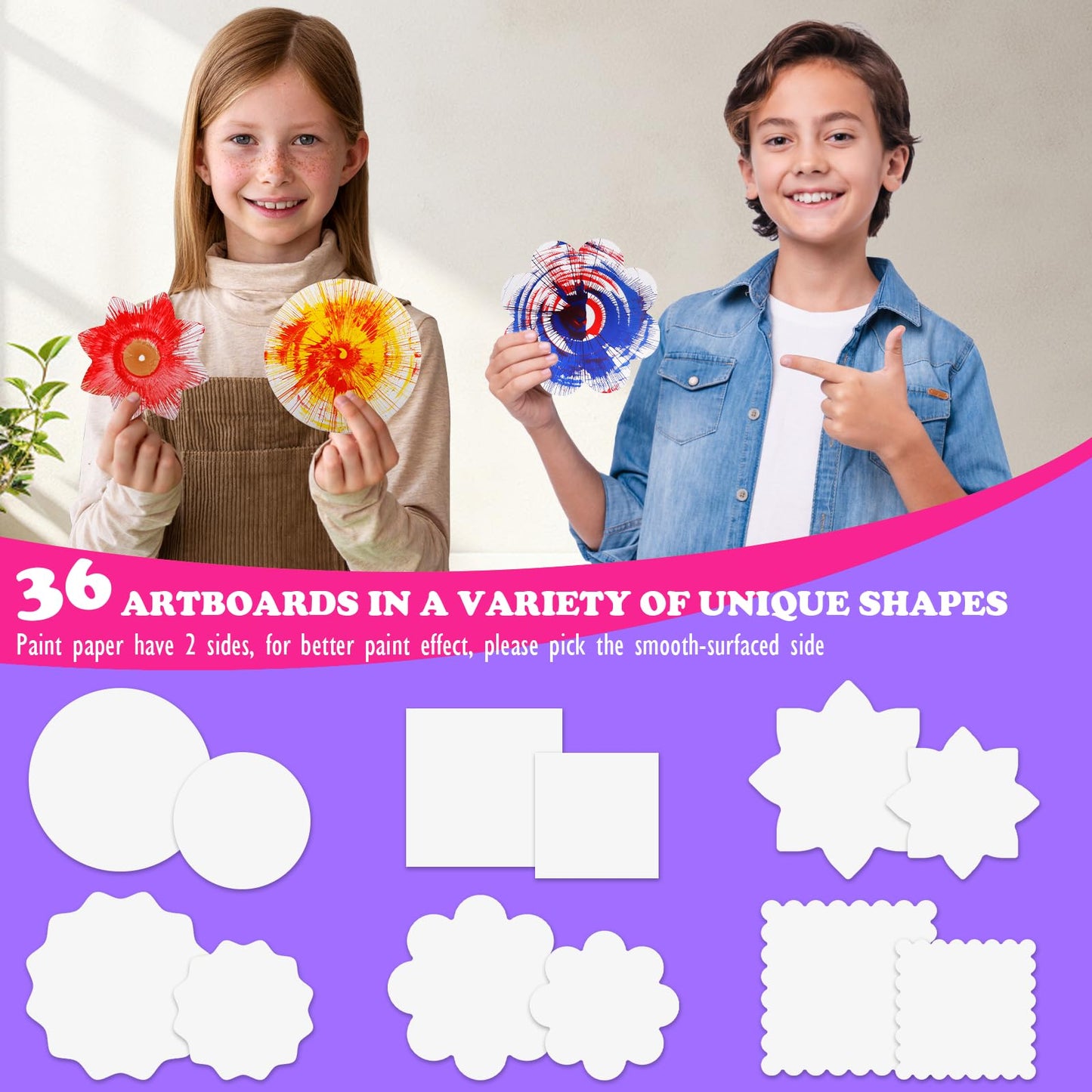 TingingYuli Paint Spin Art Machine Kit – Creative Spin Art Set for Kids (Ages 6-12) – Purple
