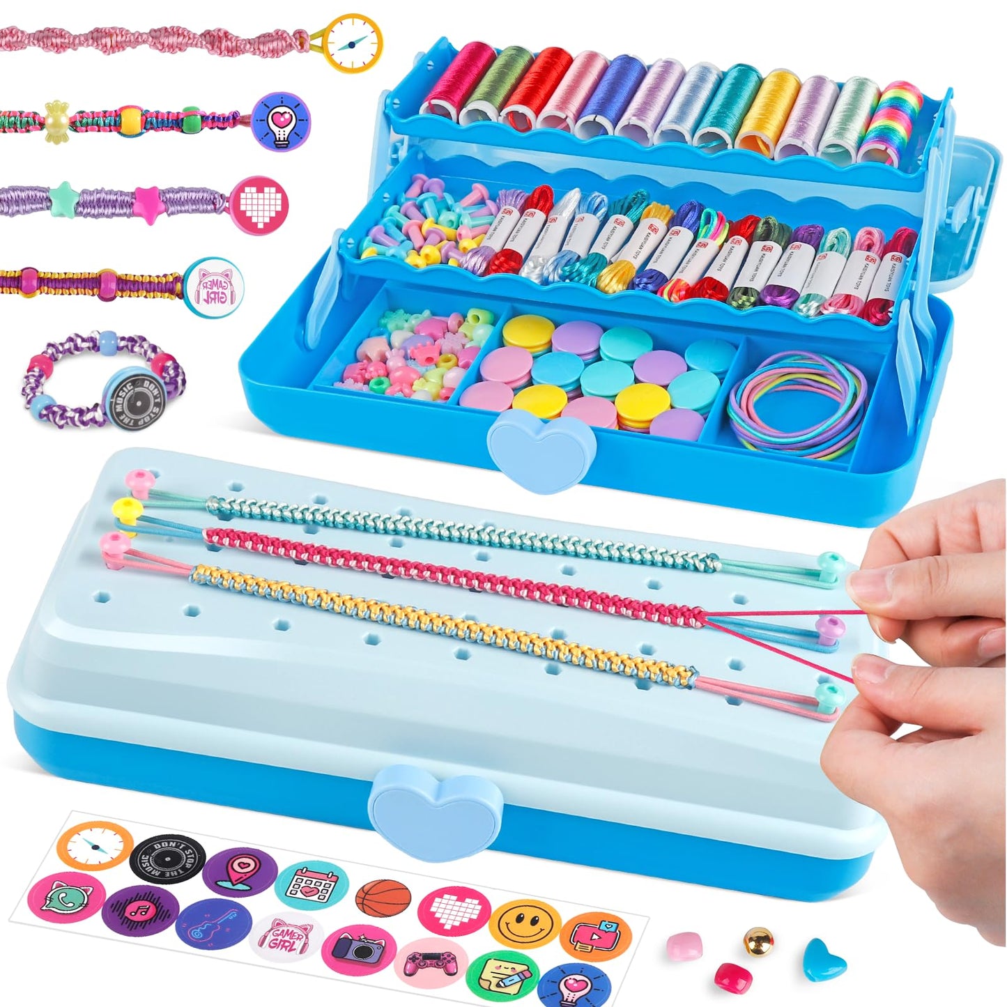 TingingYuli Friendship Bracelet Making Kit with Storage Box – Creative Crafts for Girls 6-12