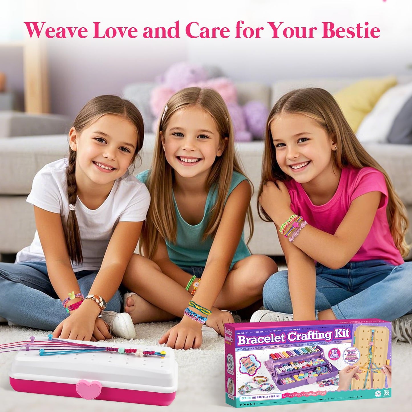 TingingYuli Friendship Bracelet Making Kit with Storage Box — DIY Crafts for Girls Aged 8–12