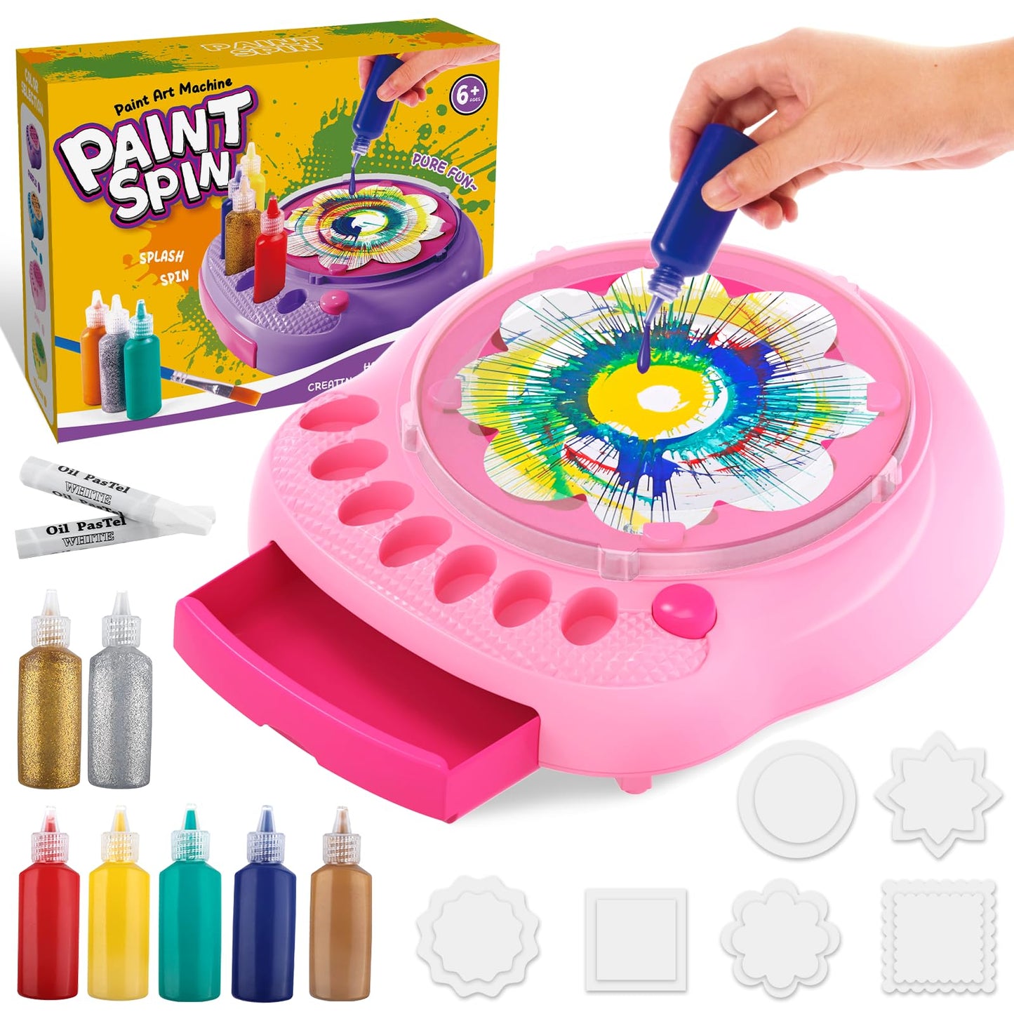 TingingYuli Paint Spin Art Machine Kit – Arts & Crafts for Kids Aged 4-8 & 6-9