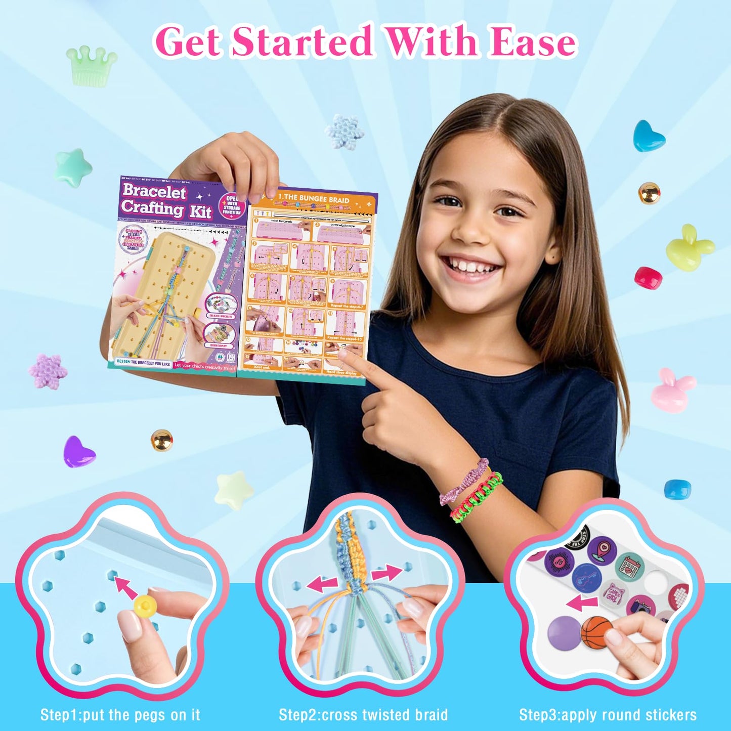 TingingYuli Friendship Bracelet Making Kit with Storage Box – Creative Crafts for Girls 6-12