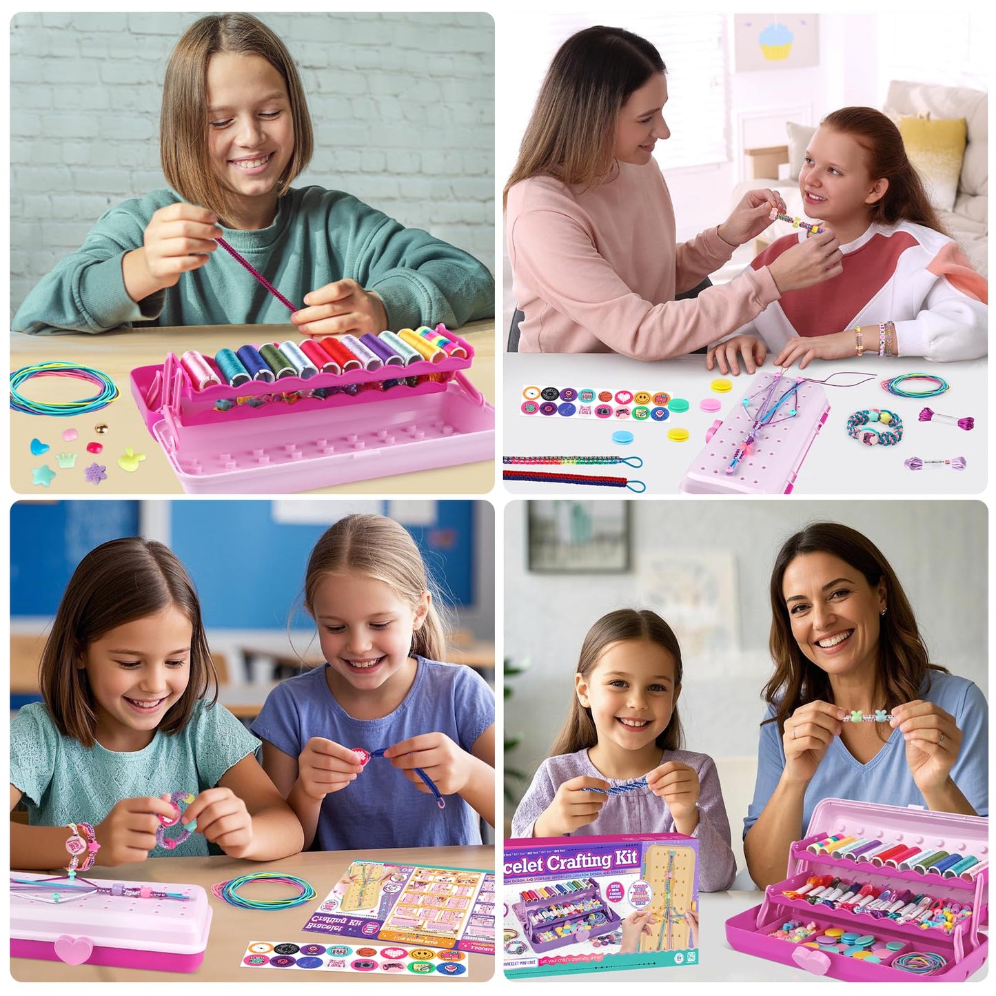 TingingYuli Friendship Bracelet Making Kit with Storage Box for Girls 8-12