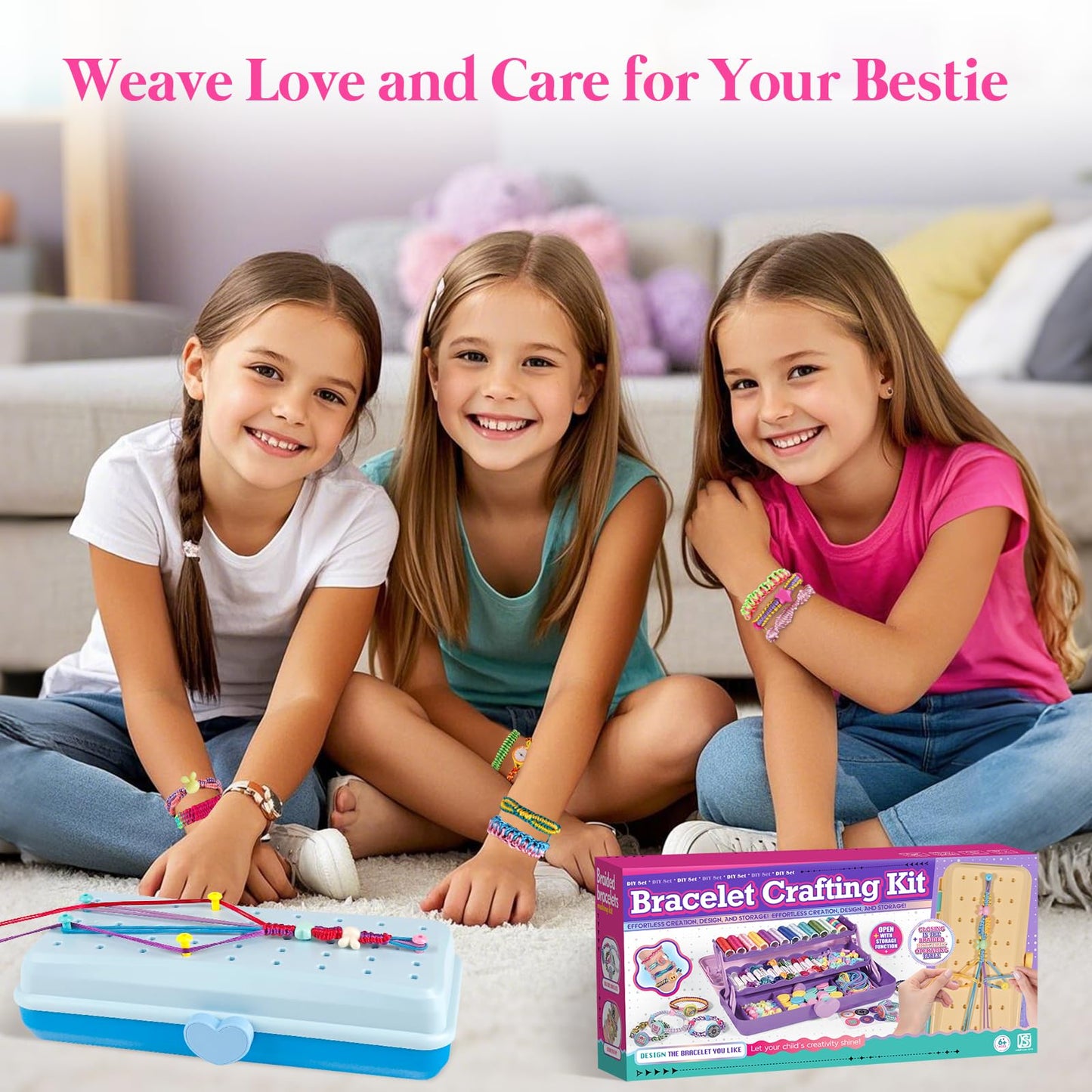 TingingYuli Friendship Bracelet Making Kit with Storage Box – Creative Crafts for Girls 6-12