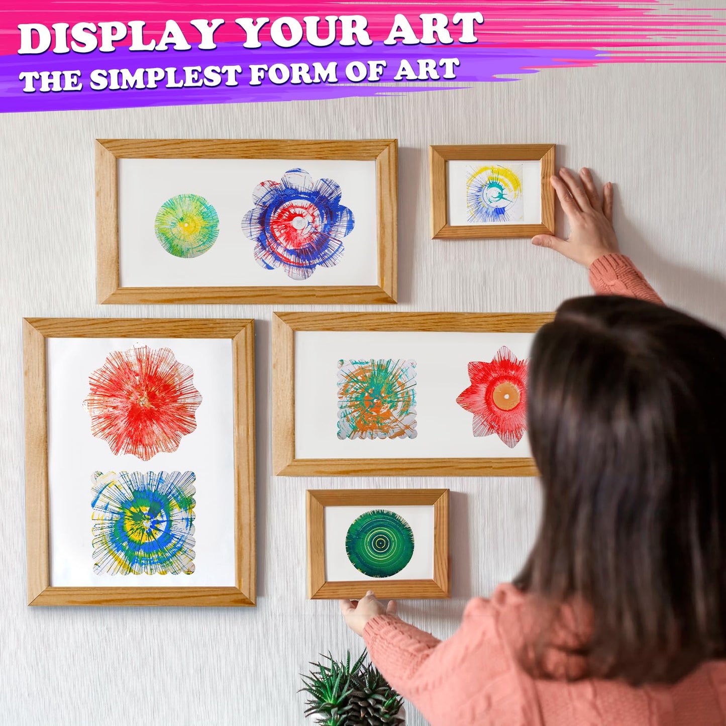 TingingYuli Paint Spin Art Machine Kit – Creative Spin Art Set for Kids (Ages 6-12) – Purple