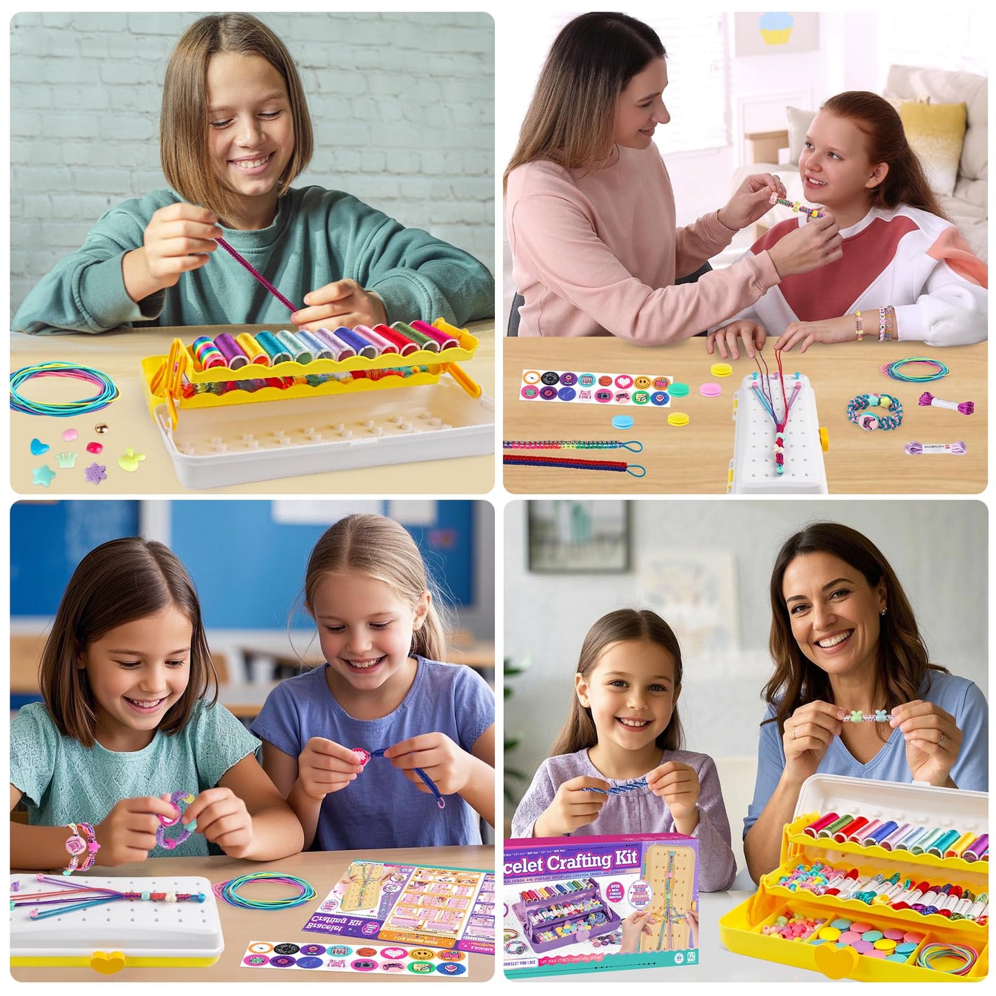 TingingYuli Friendship Bracelet Making Kit with Storage Box | Creative Craft for Girls 6-12