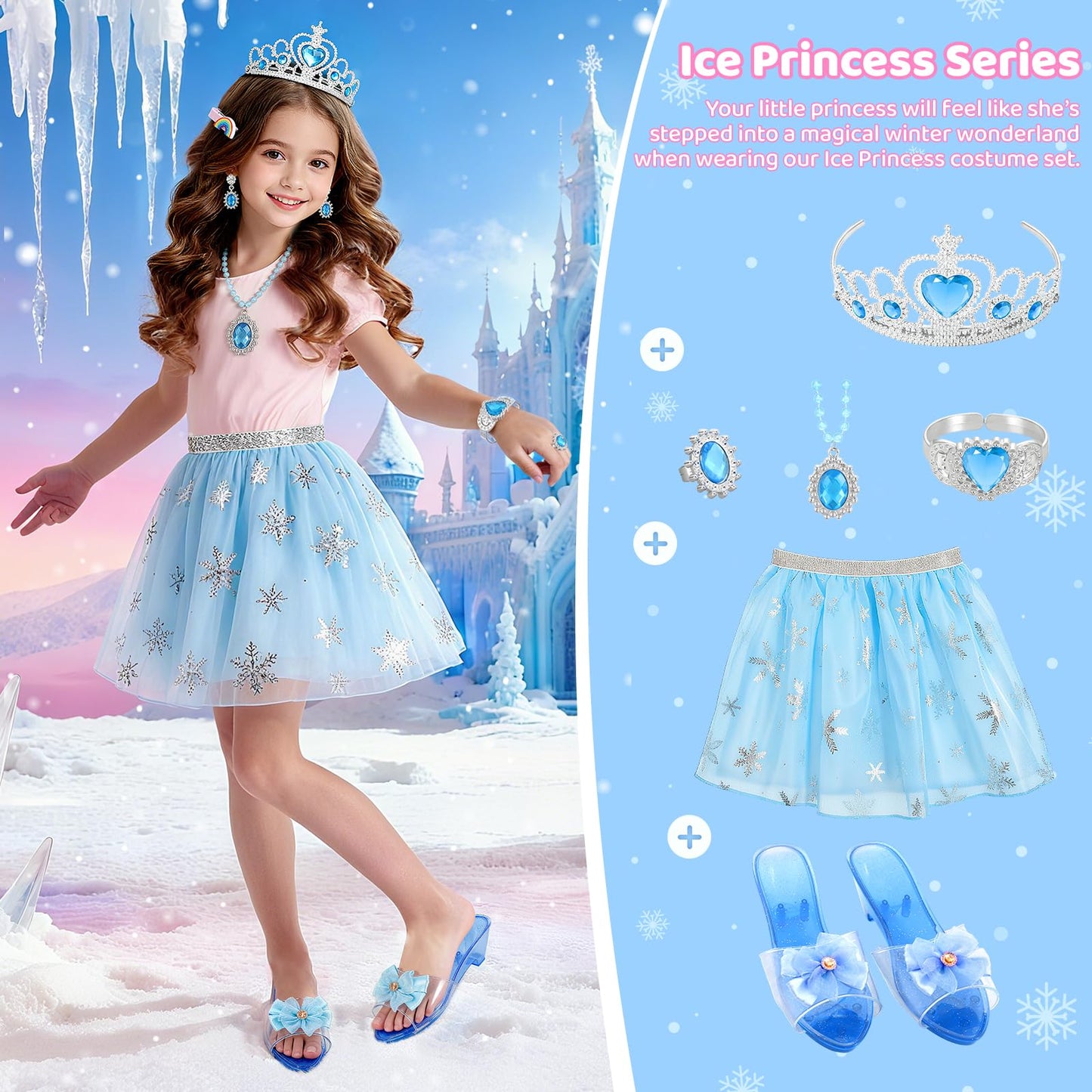 Tinkkorz Princess Dress Up Toys & Jewelry Boutique – Role Play Gift Set for Girls 3-6