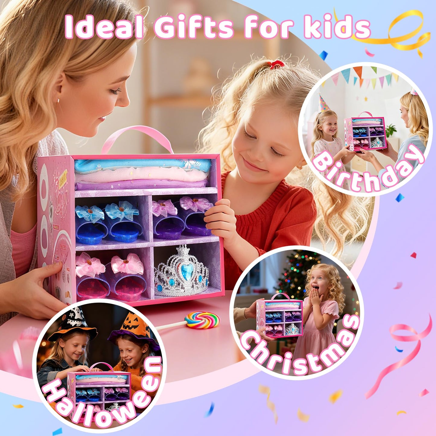 Tinkkorz Princess Dress Up Toys & Jewelry Boutique – Role Play Gift Set for Girls 3-6