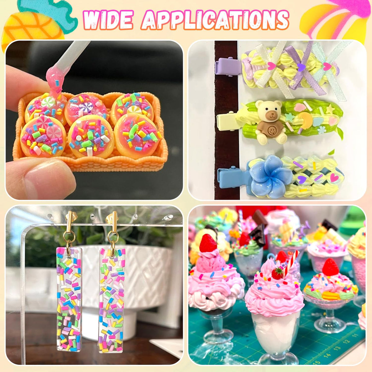 TINKRSTUFF 24-Grid Slime Mix Ins - Non-Edible Polymer Clay Sprinkles for Nail Art & DIY
