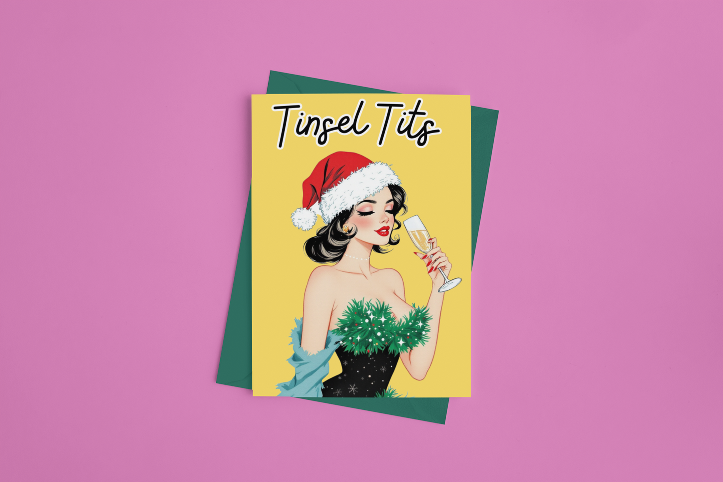 Tinsel Tits Christmas Card