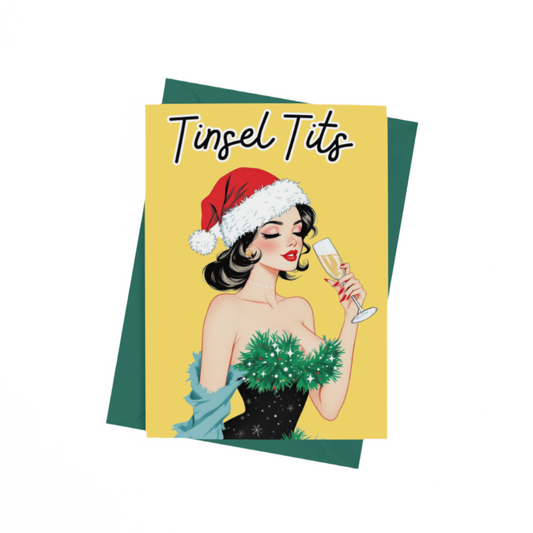Tinsel Tits Christmas Card