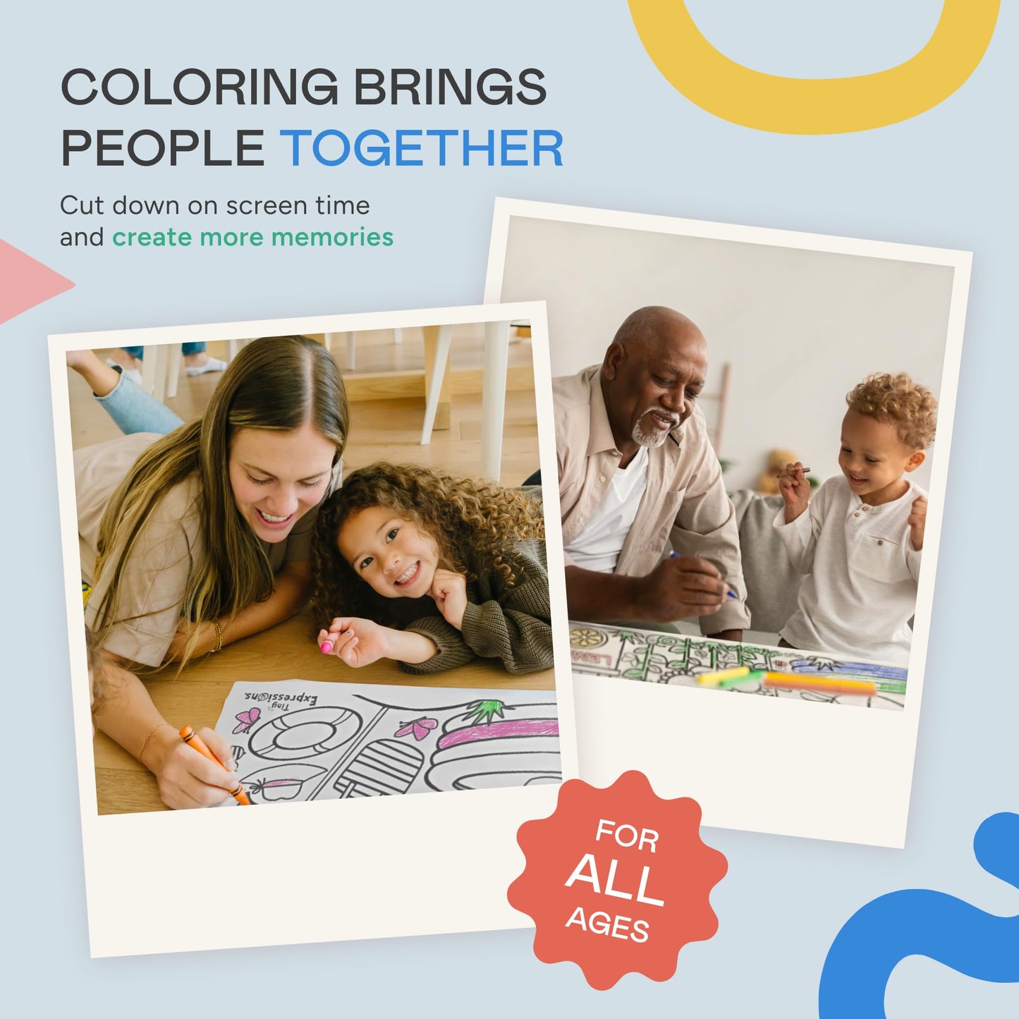 Tiny Expressions Winter Coloring Poster – 30x72 Rolled, No Creases