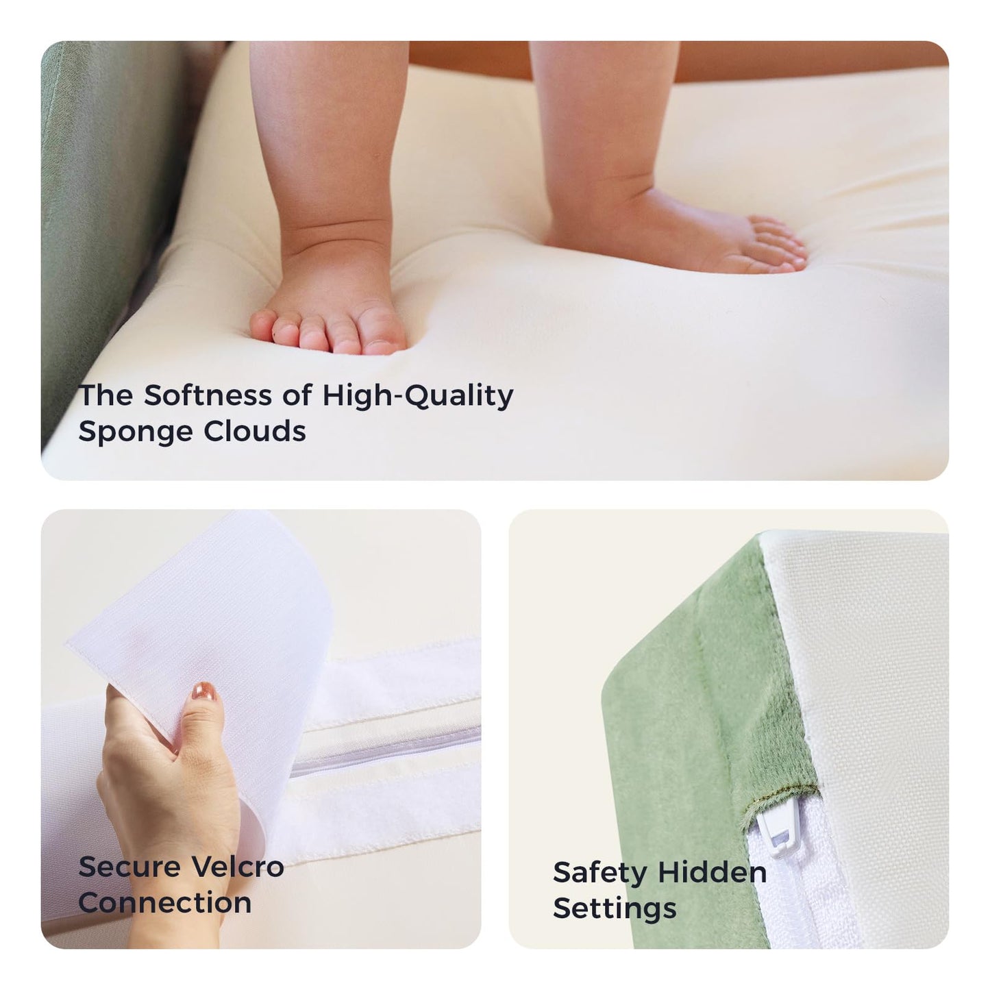 Tiny Land Soft Foam Climbing Blocks for Toddlers – 6-Piece Indoor Foam Play Set (Vintage)