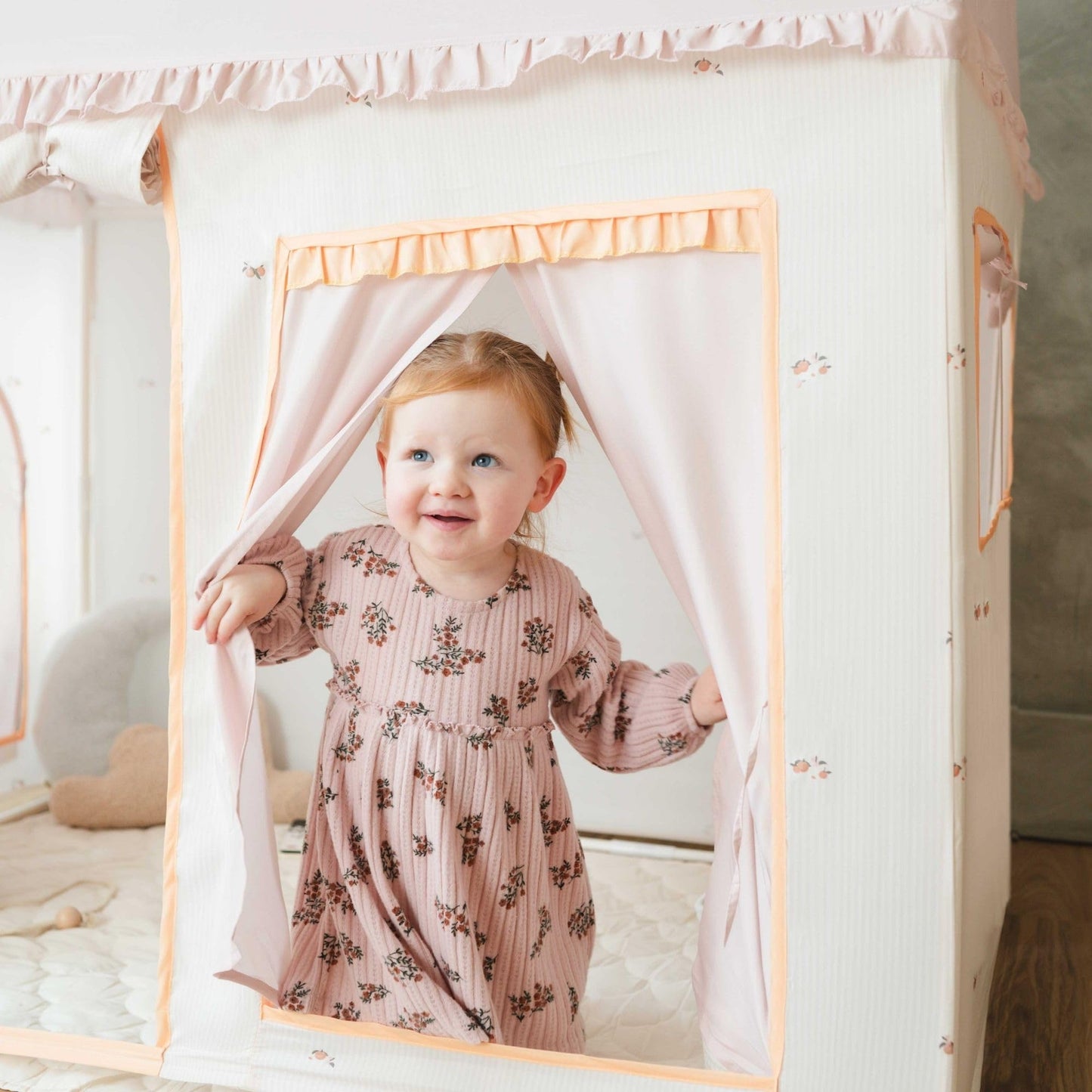 Tiny Land Kids Tent with Mat – Pink Indoor Play Tent for Toddlers
