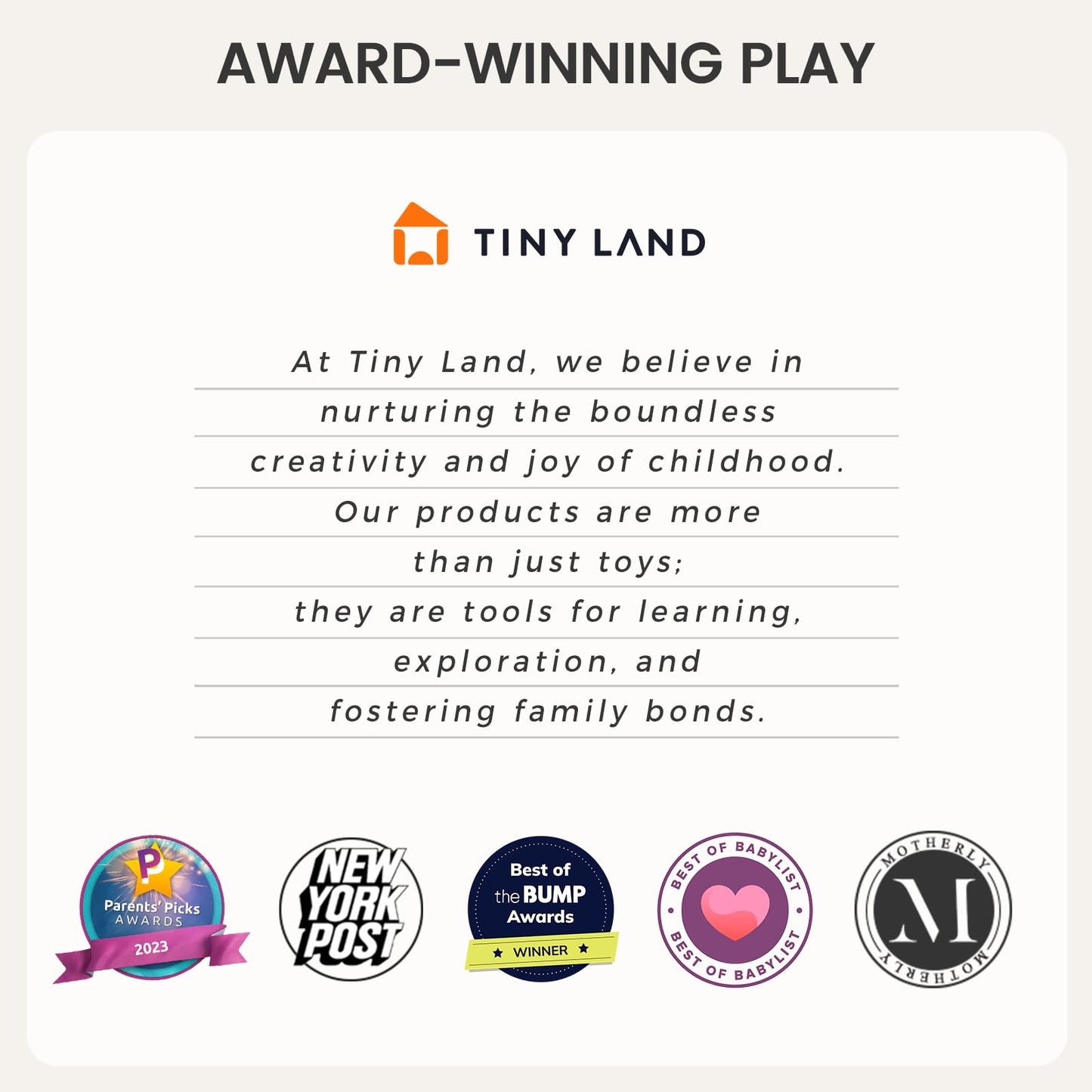 Tiny Land Montessori Toy Set for Babies 7-9 Months – 5-in-1 Wooden Learning Kit