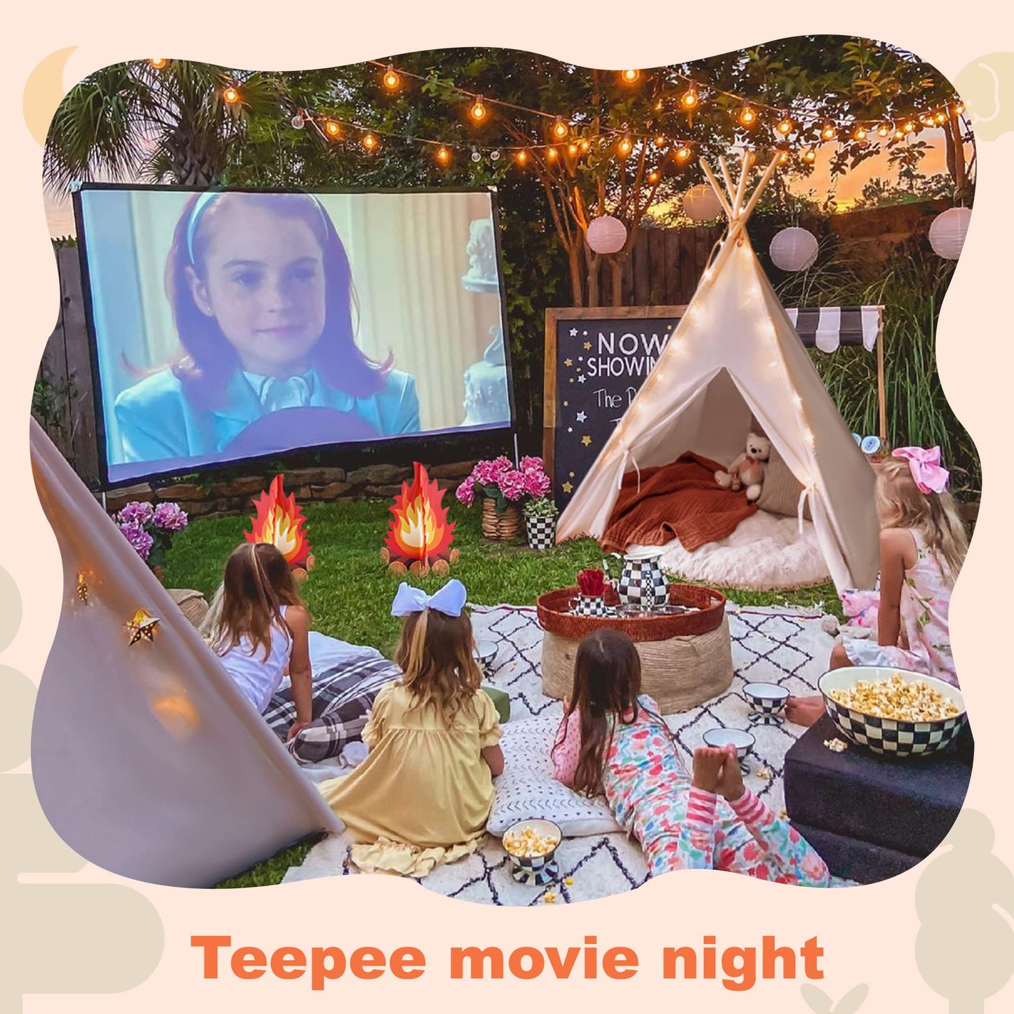 Tiny Land Teepee Tent with Star Lights – Foldable Indoor Play Tent for Kids