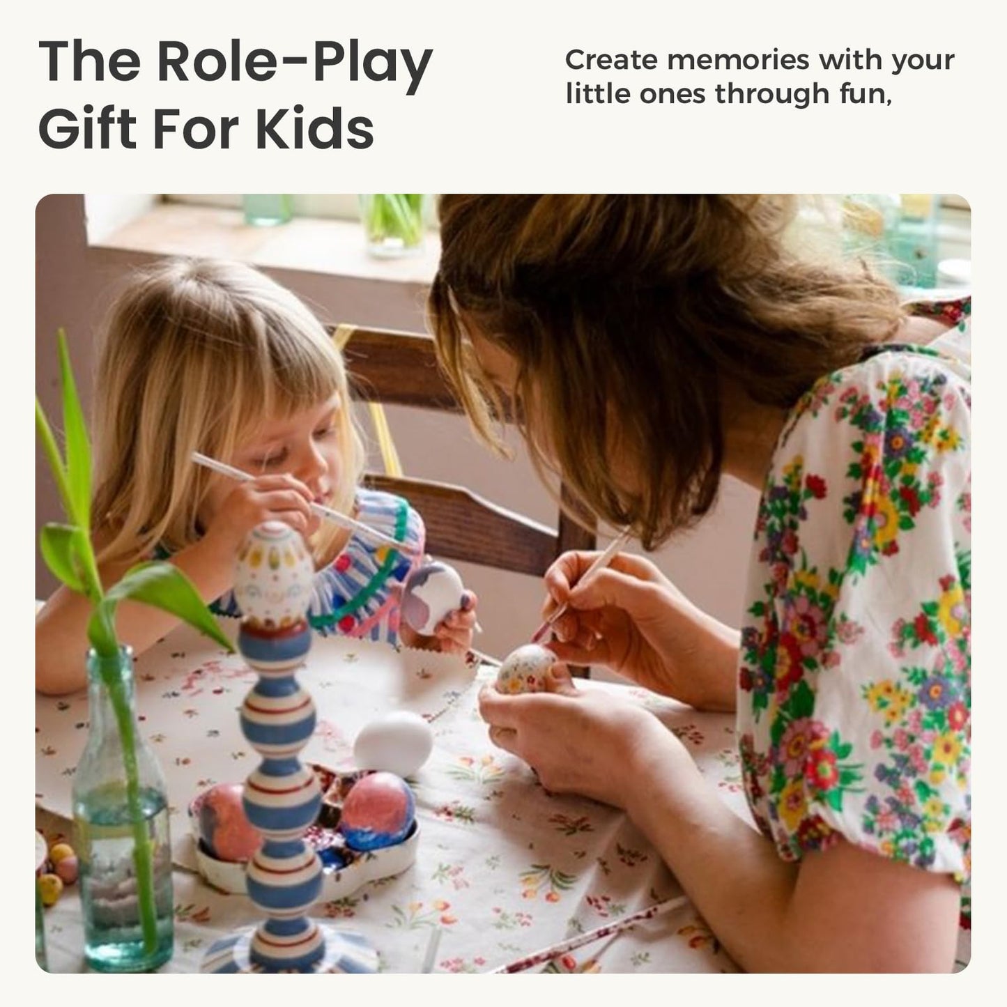 Tiny Land Wooden Egg Toy Set – 6-Piece Pretend Play Eggs for Kids | Montessori Kitchen Toys