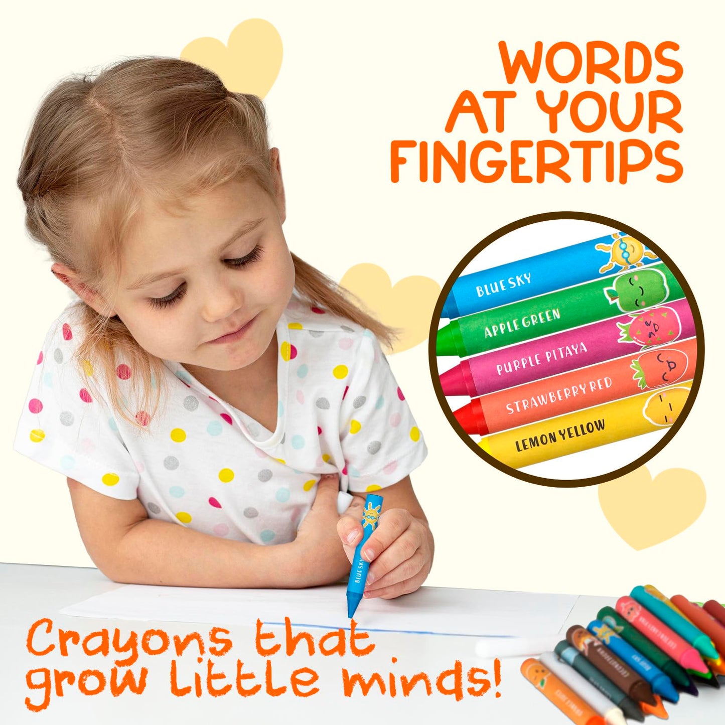 TinyGeeks Jumbo Crayons – Non-Toxic, Washable, 18 Colors for Toddlers & Kids (Ages 1–8) – Easy to Hold