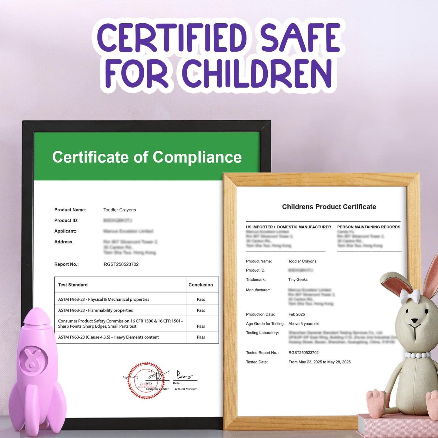 TinyGeeks 16 Rocket Crayons - Non-Toxic & Washable for Toddlers & Kids 3-10