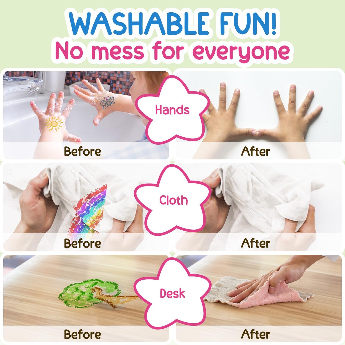 TinyGeeks 12 Peanut Crayons – Non-Toxic, Washable Toddler Crayons with Ergonomic Peanut Shape
