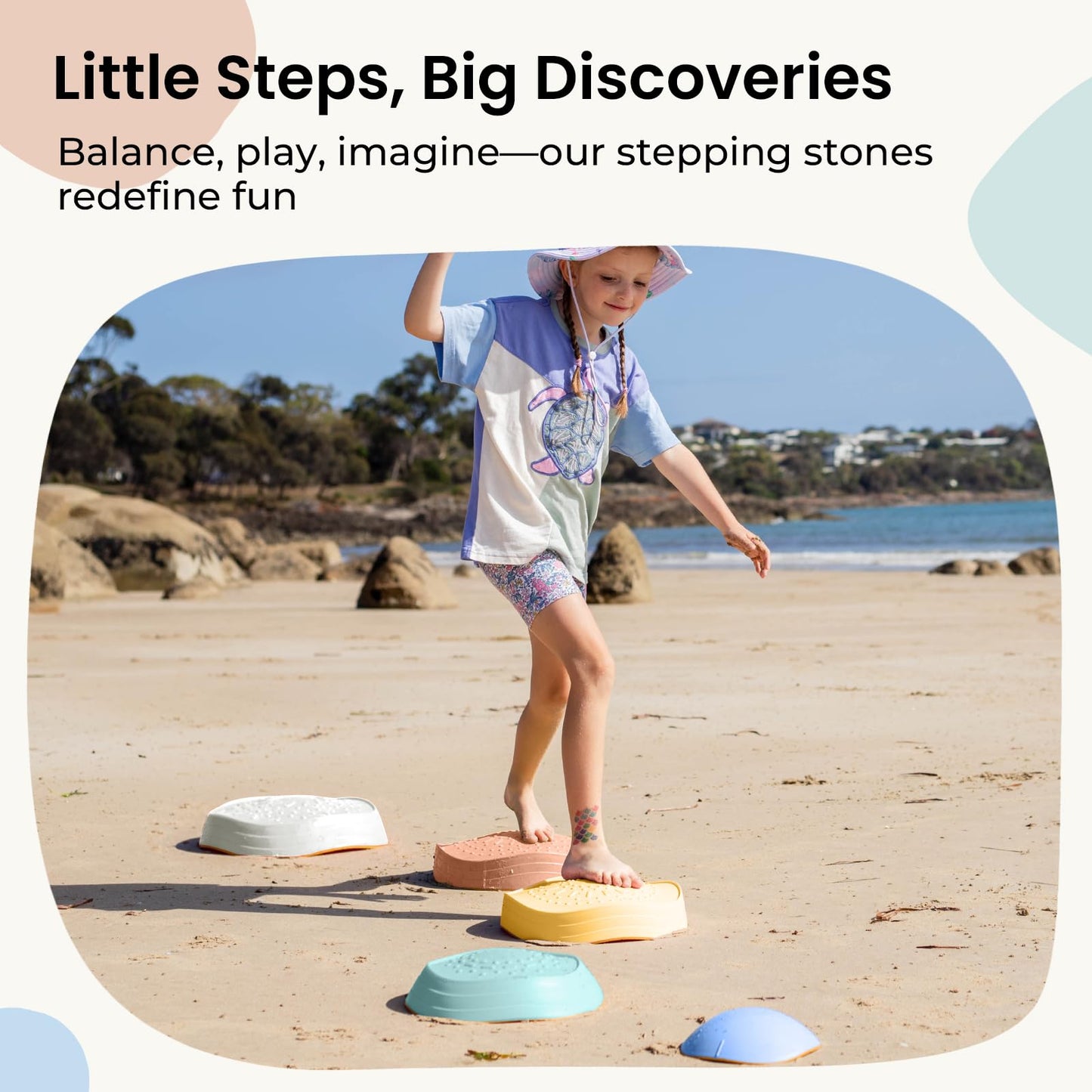 Tiny Land Stepping Stones for Kids — 5-Piece Non-Slip Set for Balance & Coordination