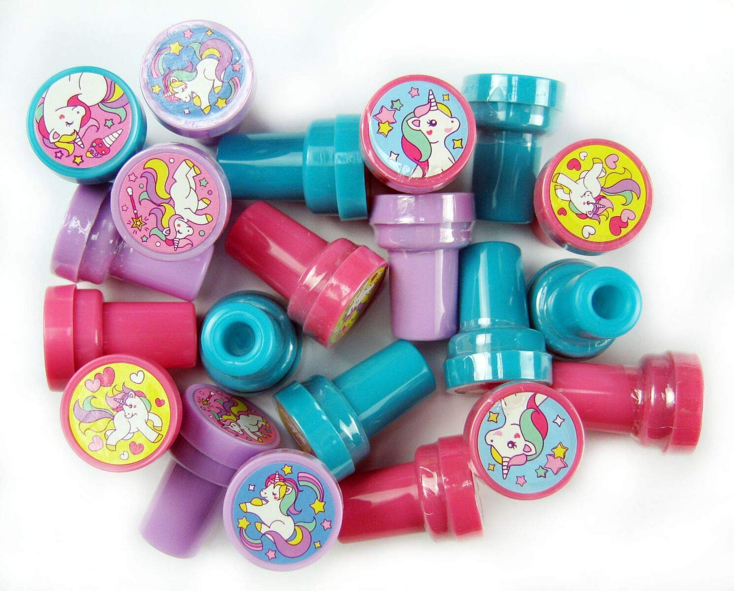 TINYMILLS Tiny Mills 24 Pcs Unicorn Stampers for Kids – Pre-Inked, Safe Craft Fun
