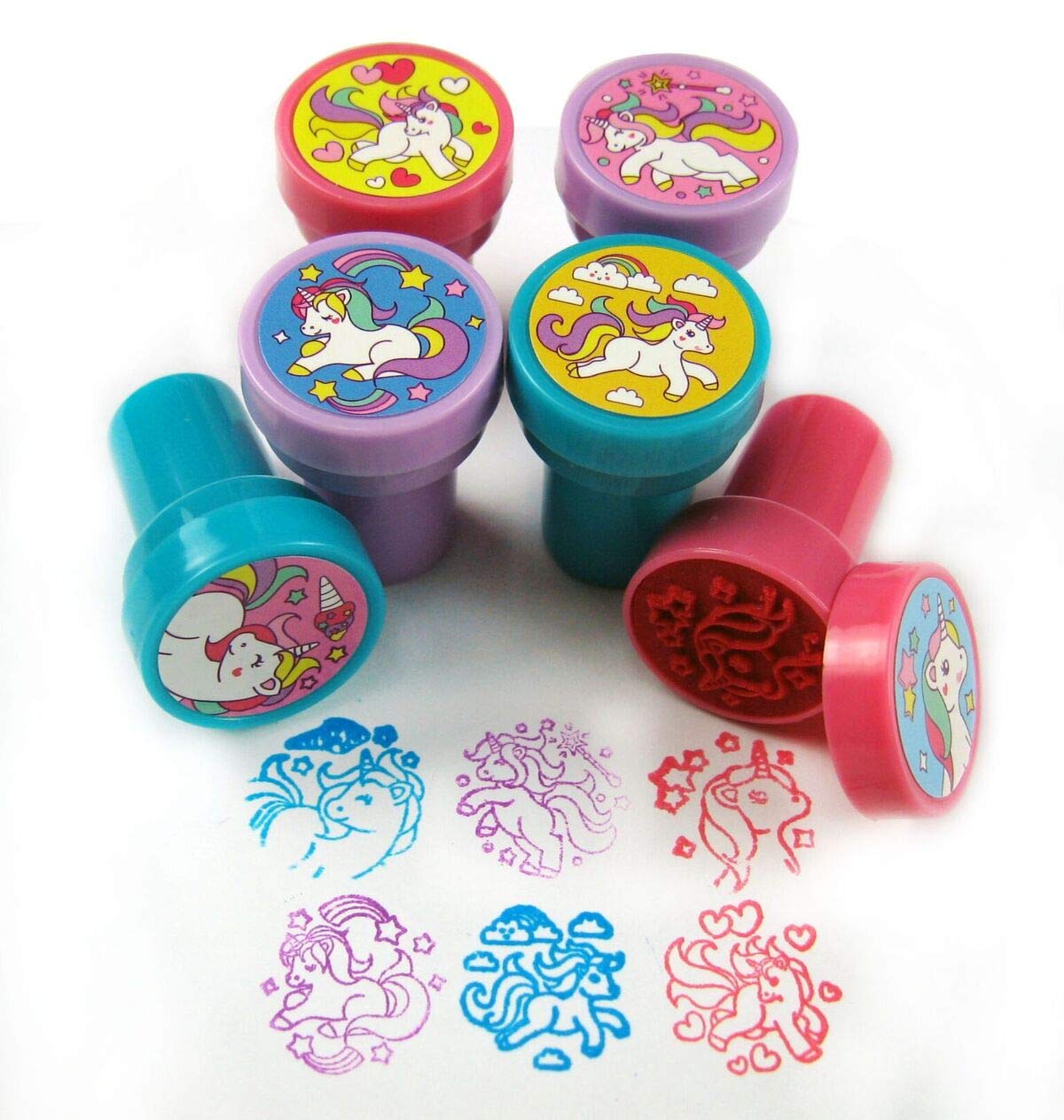 TINYMILLS Tiny Mills 24 Pcs Unicorn Stampers for Kids – Pre-Inked, Safe Craft Fun