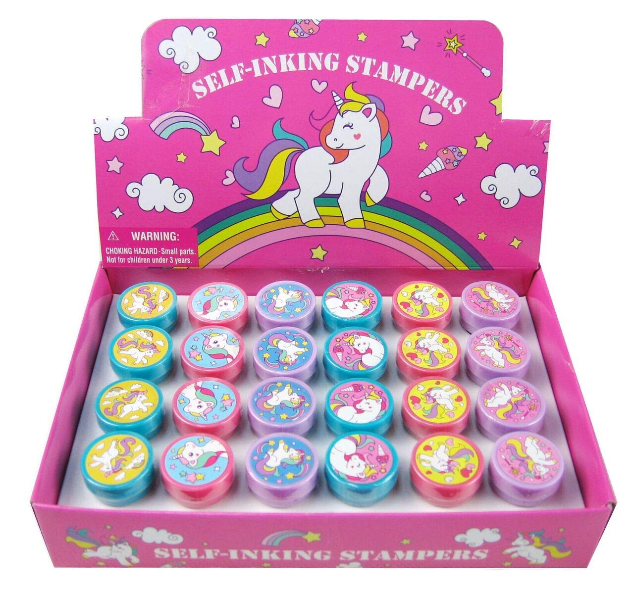 TINYMILLS Tiny Mills 24 Pcs Unicorn Stampers for Kids – Pre-Inked, Safe Craft Fun