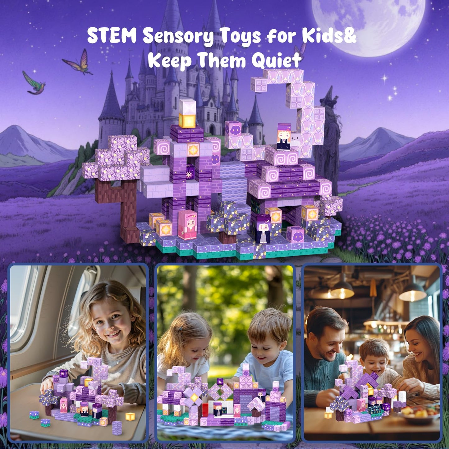 tinytrek Magnetic Blocks Ocean Quest 120PCS – STEM Building Toys for Ages 3-13