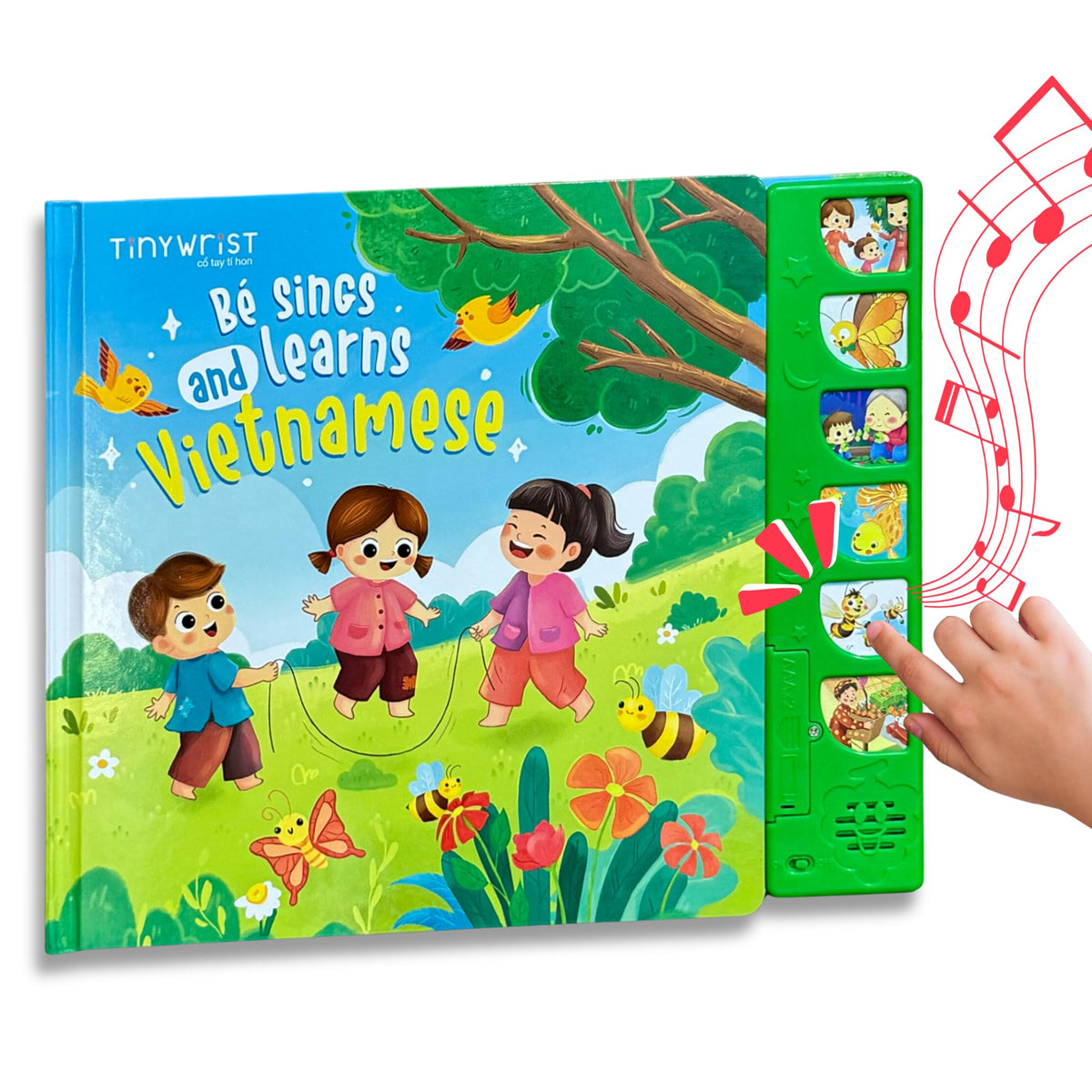 tinywrist AUDIOBOOKS: Bé Sings and Learns Vietnamese — Interactive Bilingual Music Book for Babies, Toddlers & Kids