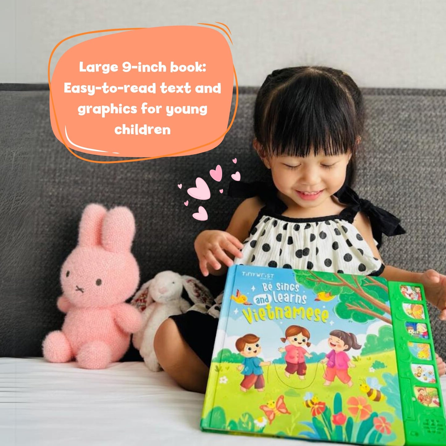 tinywrist AUDIOBOOKS: Bé Sings and Learns Vietnamese — Interactive Bilingual Music Book for Babies, Toddlers & Kids