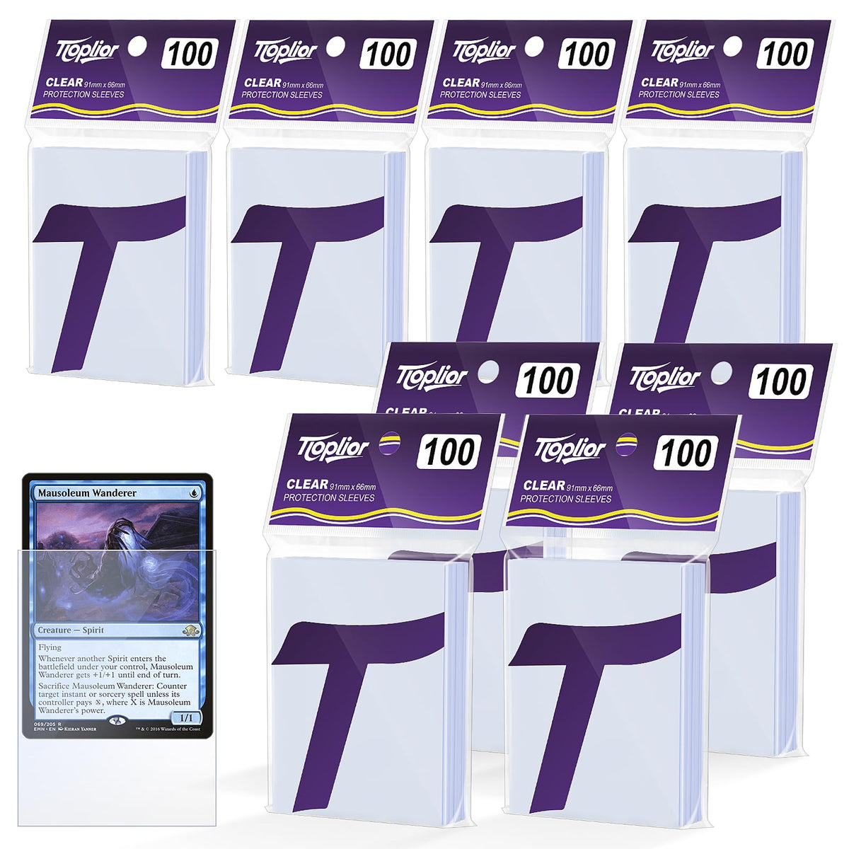 TiopLior 800 Count Soft Clear Penny Sleeves – Premium PP Card Protectors for MTG, TCG, Baseball & More | Acid-Free, Waterproof