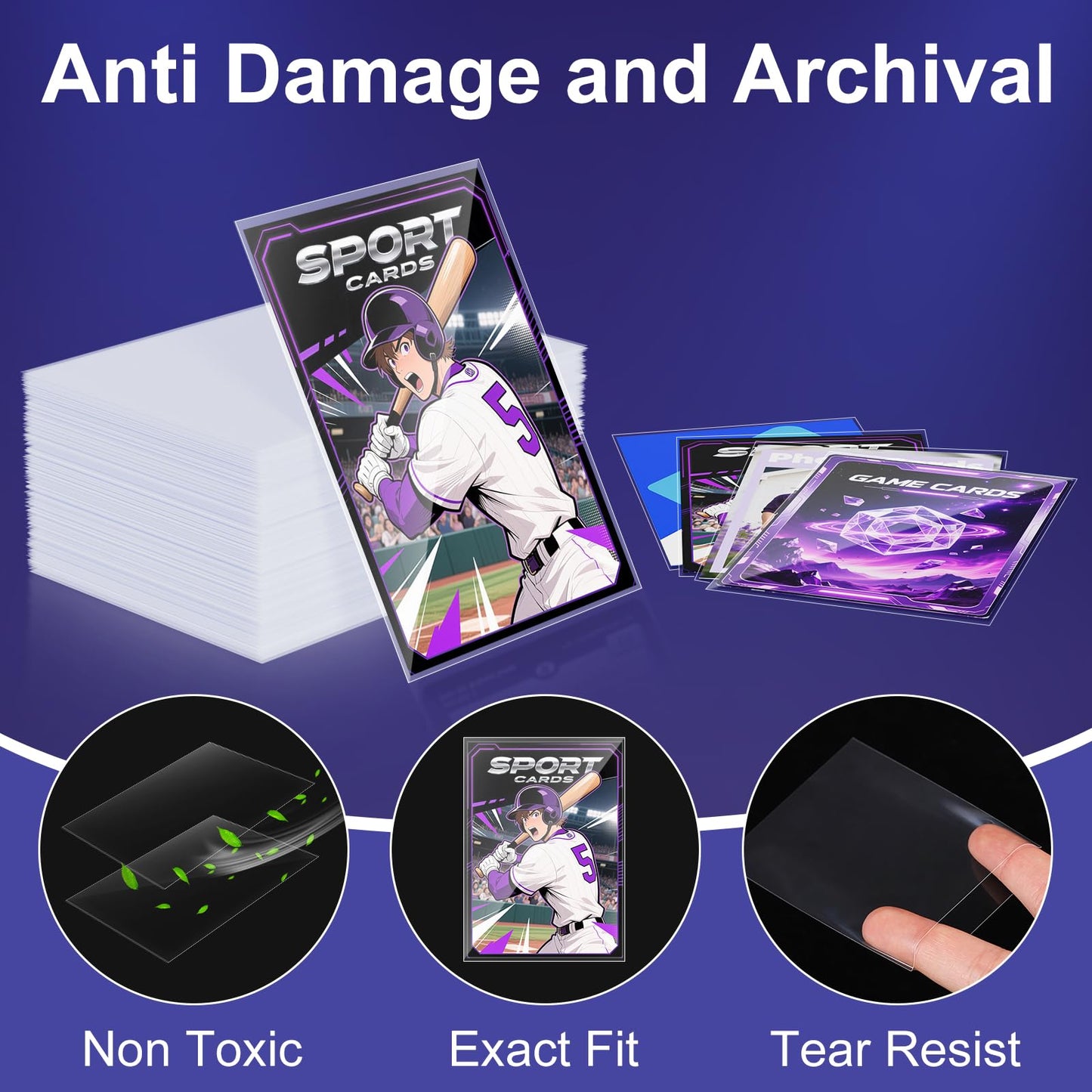 TiopLior 800 Count Soft Clear Penny Sleeves – Premium PP Card Protectors for MTG, TCG, Baseball & More | Acid-Free, Waterproof