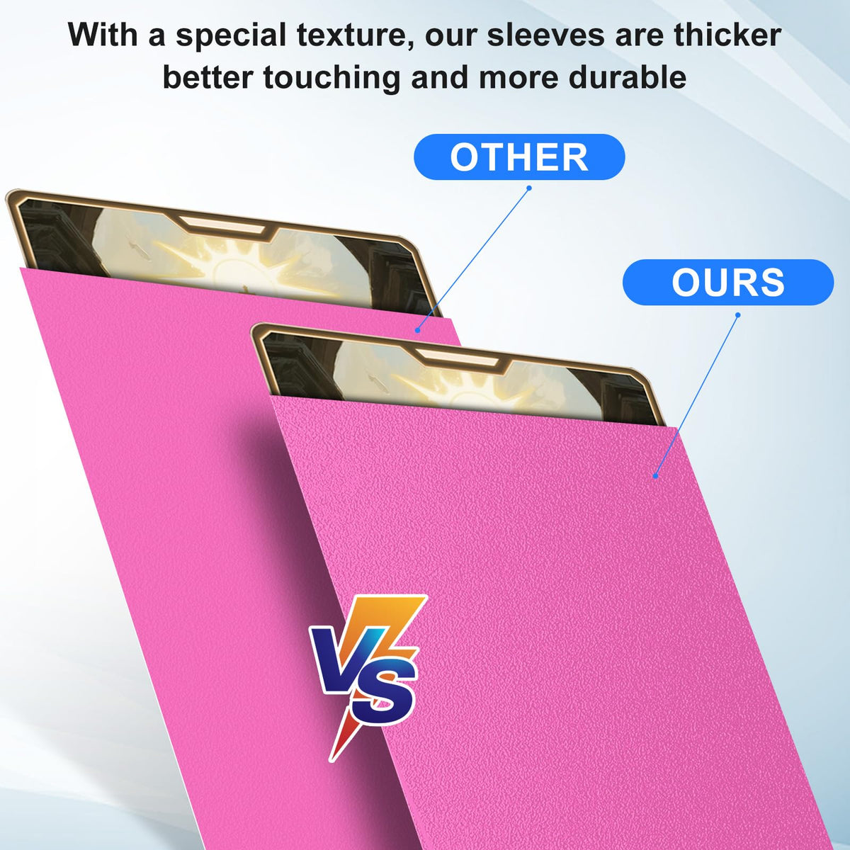TiopLior Pink Card Sleeves 66x91mm – 300-Pack MTG & Card Collectors Sleeves