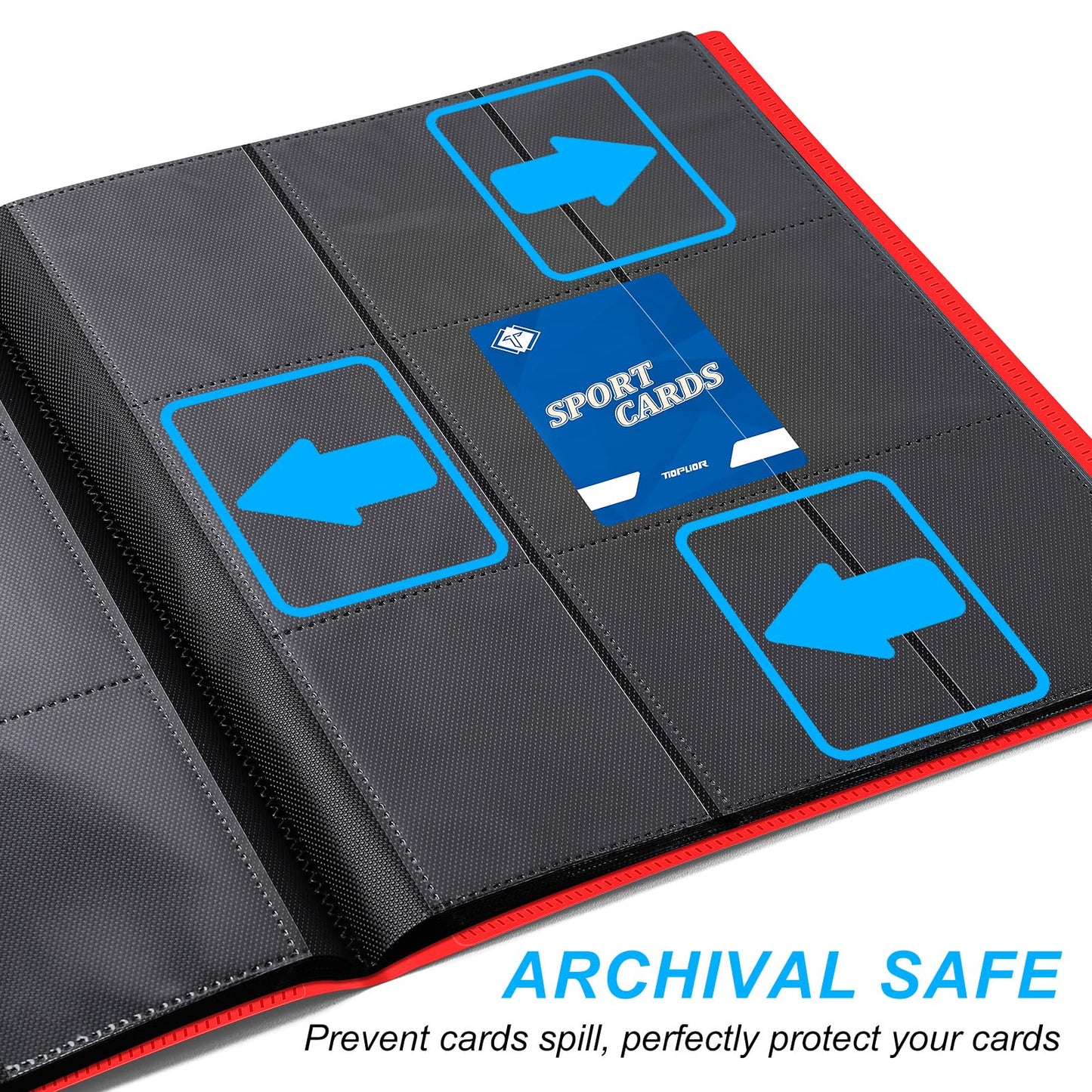 TiopLior Trading Card Binder 9 Pocket – 360 Card Capacity, Side Loading Album for MTG, Sports & More