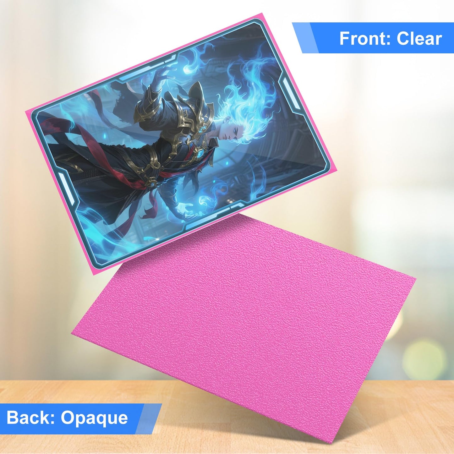 TiopLior Pink Card Sleeves 66x91mm – 300-Pack MTG & Card Collectors Sleeves